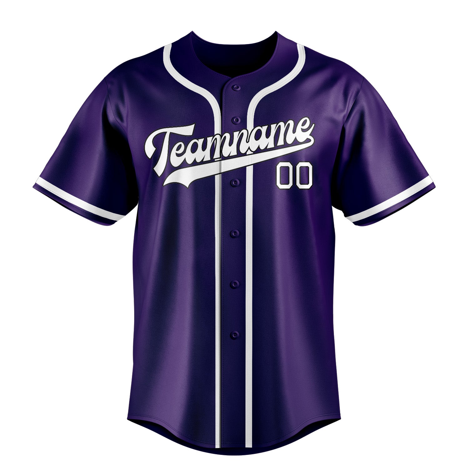 Custom Purple White Baseball Jersey