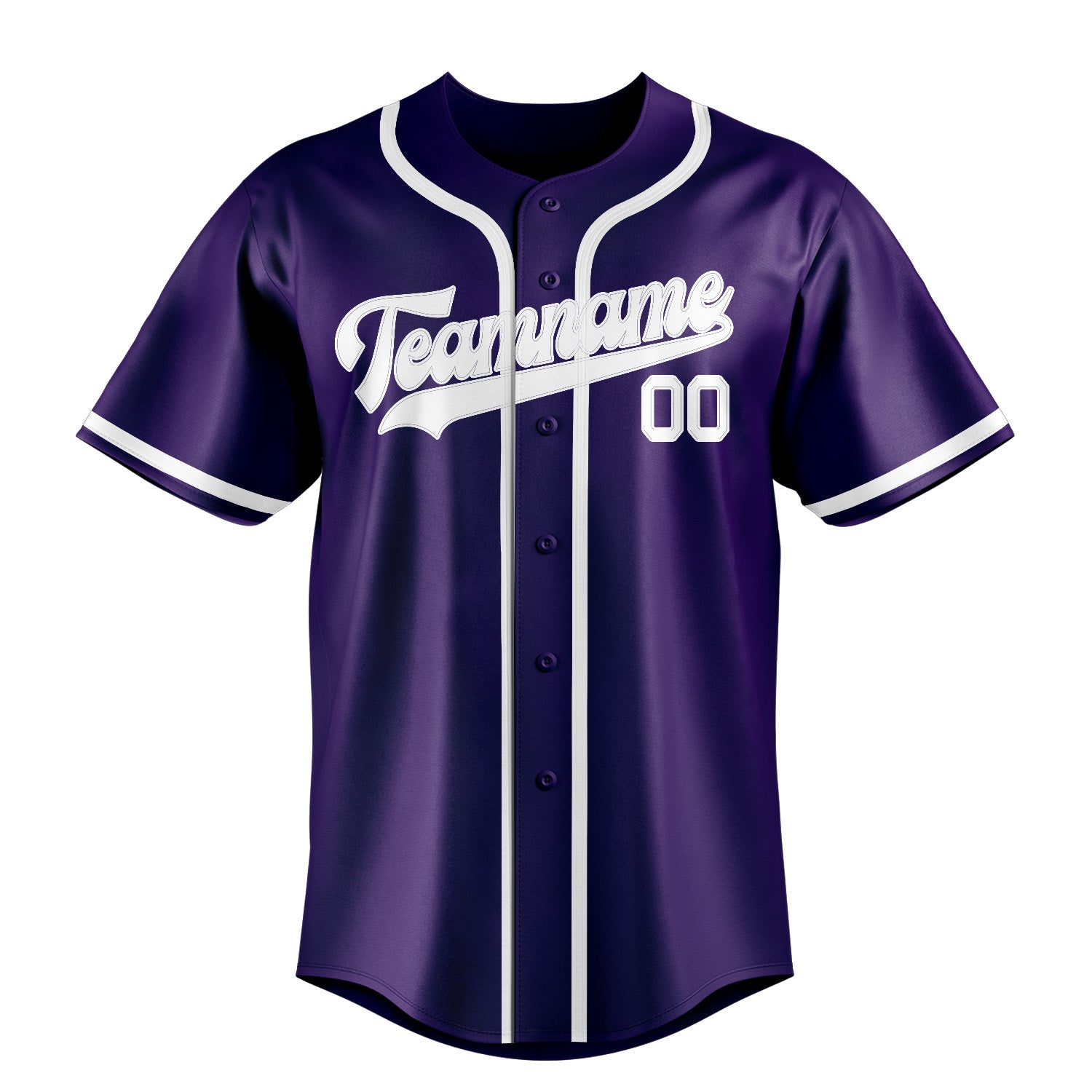 Custom Purple White Baseball Jersey