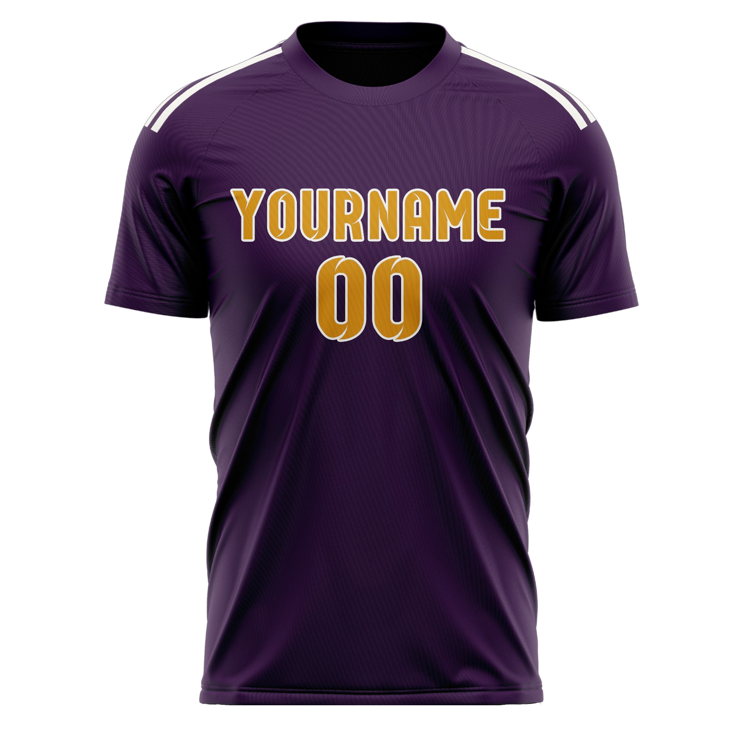 Custom Purple Yellow Soccer Jersey