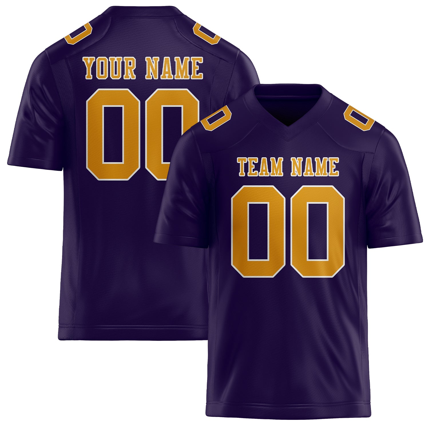 Custom Purple Yellow Football Jersey