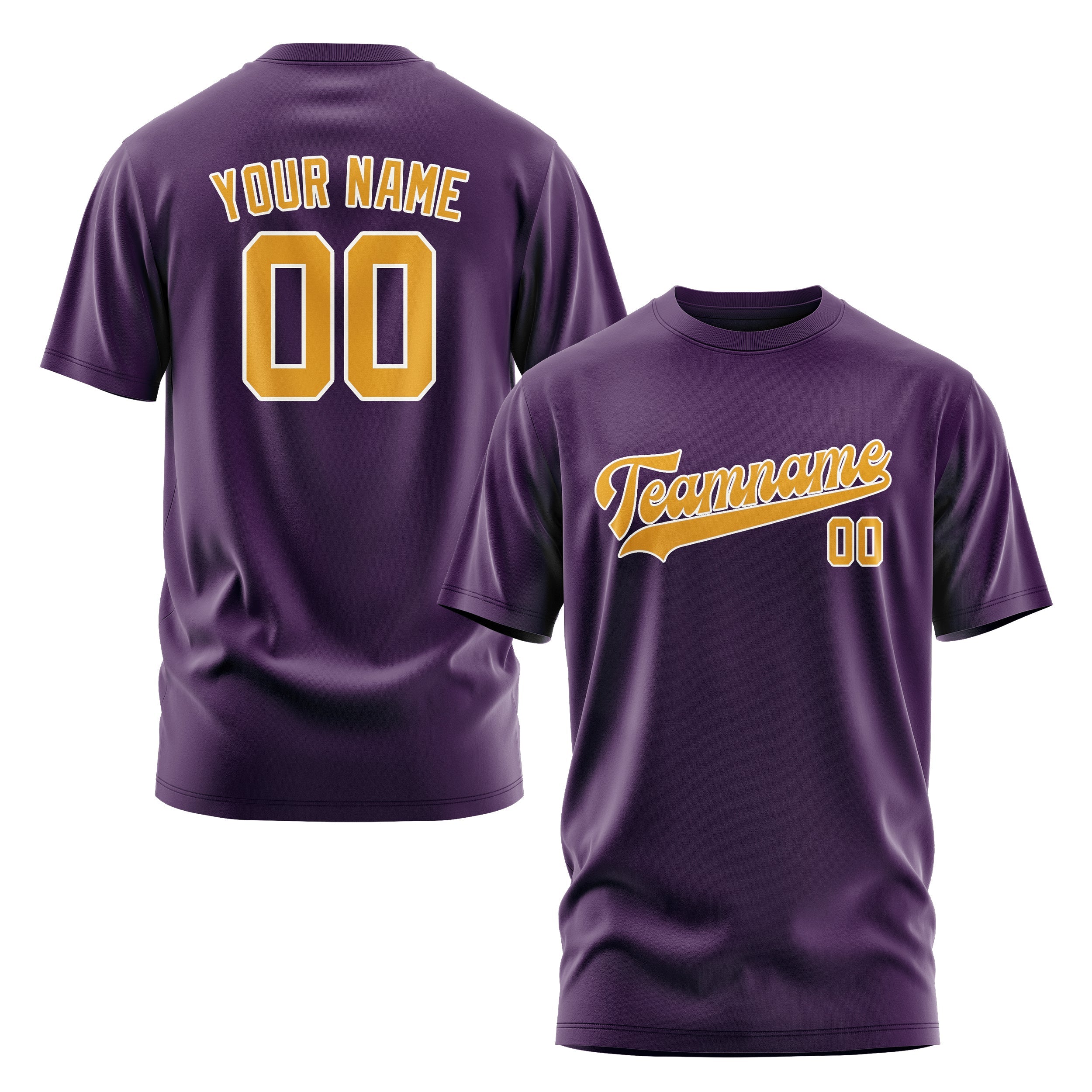 Custom Purple Yellow T-Shirt