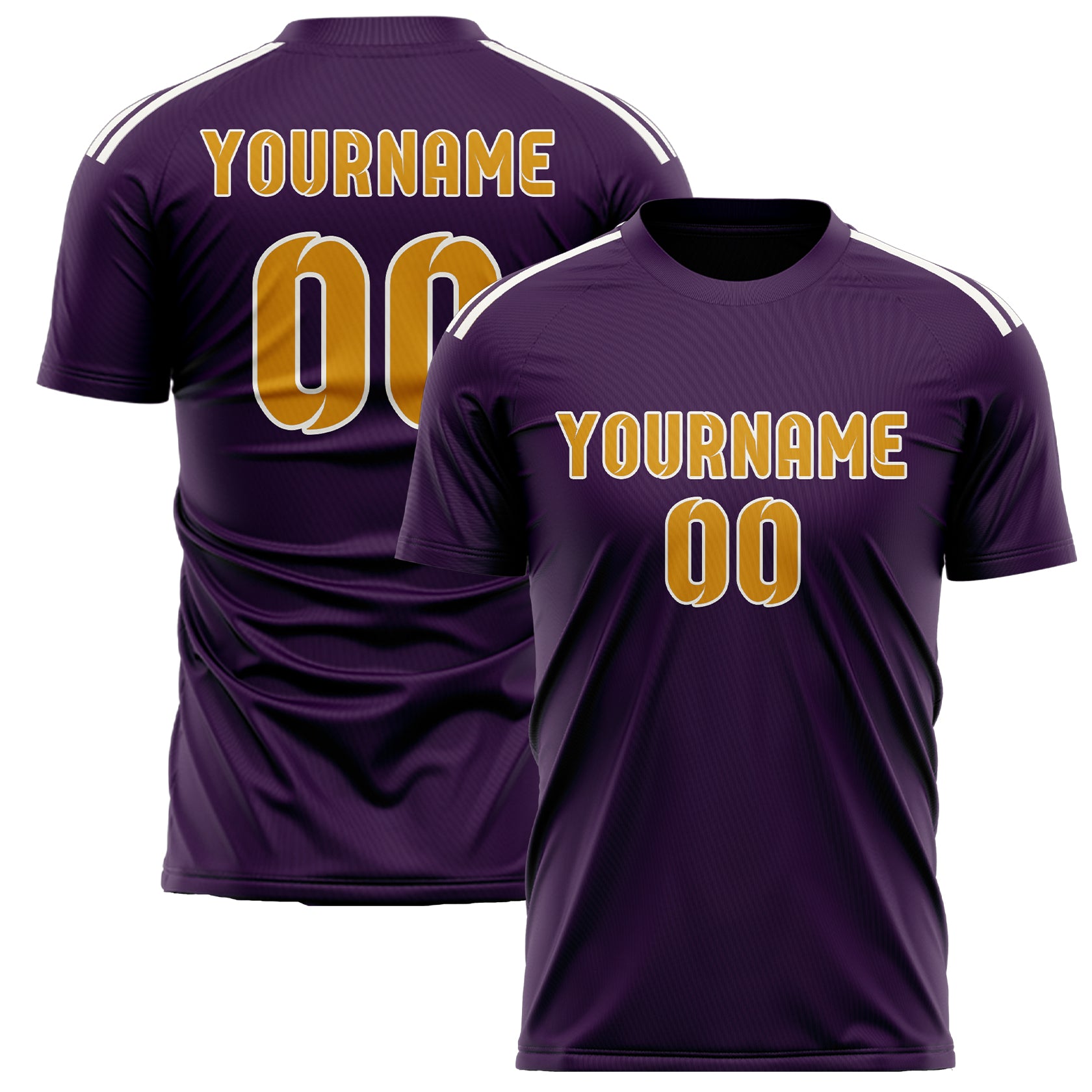 Custom Purple Yellow Soccer Jersey
