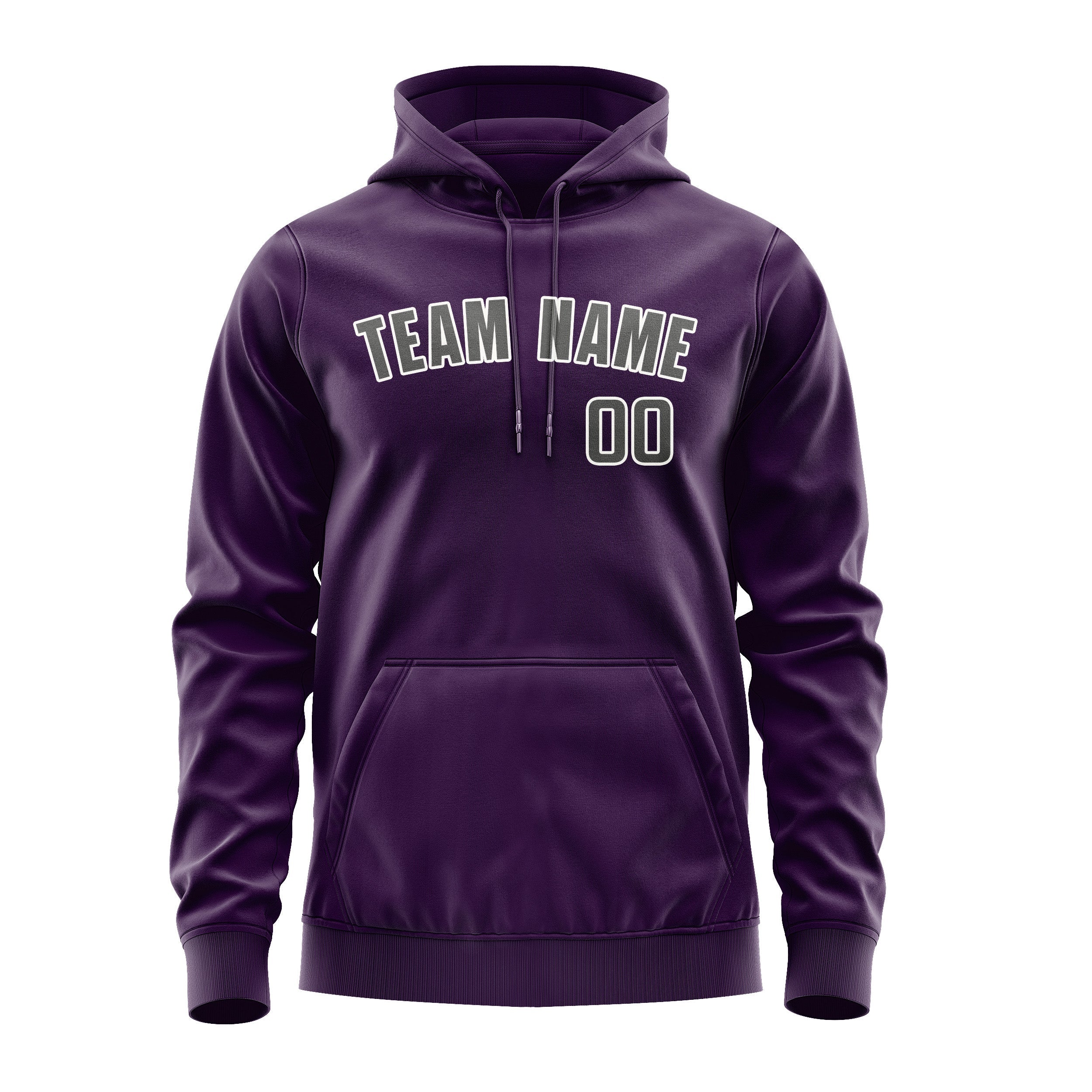 Custom Purple Dark Grey Hoodie
