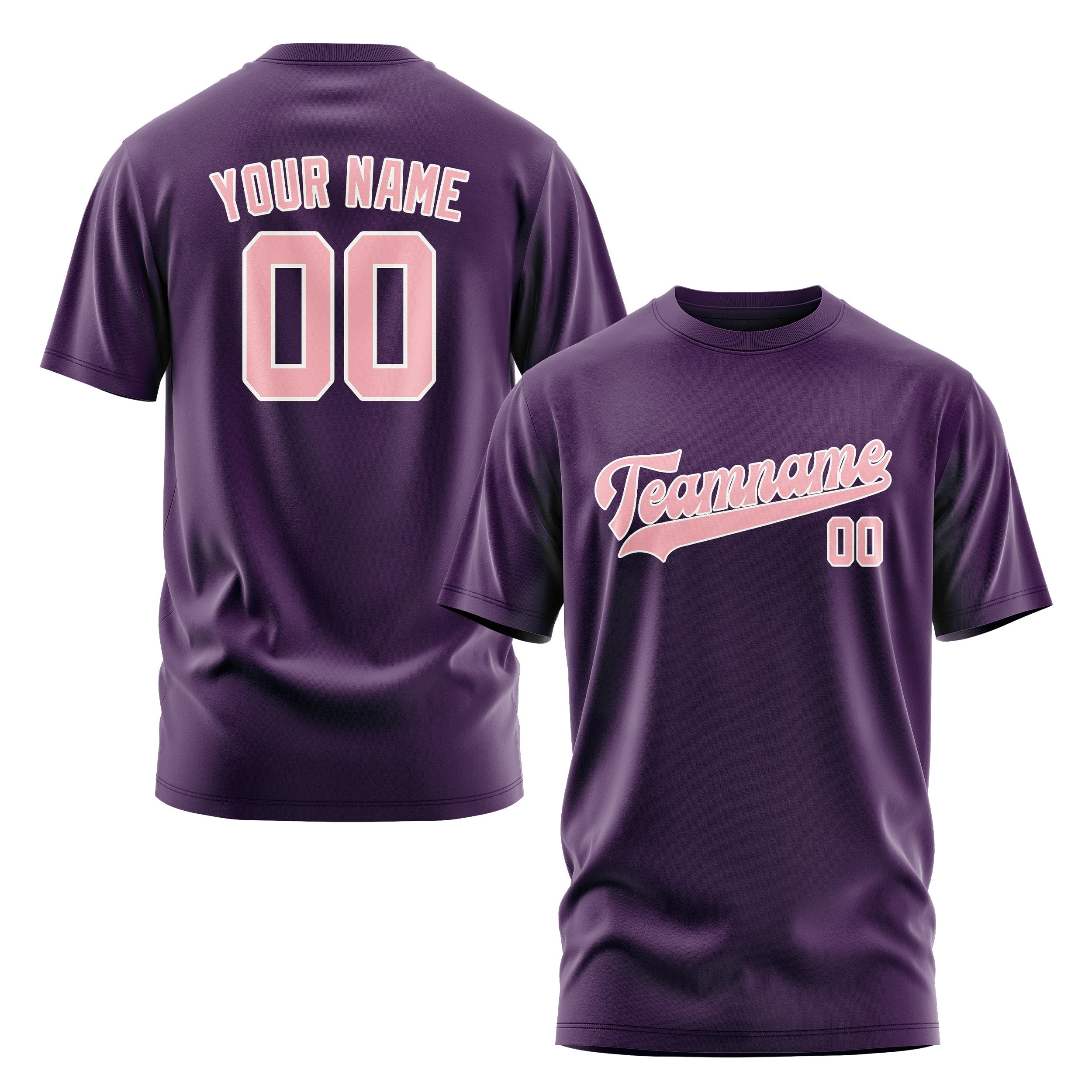 Custom Purple Light Pink T-Shirt