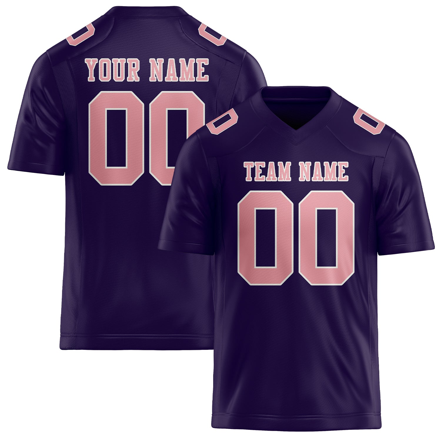 Custom Purple Light Pink Football Jersey