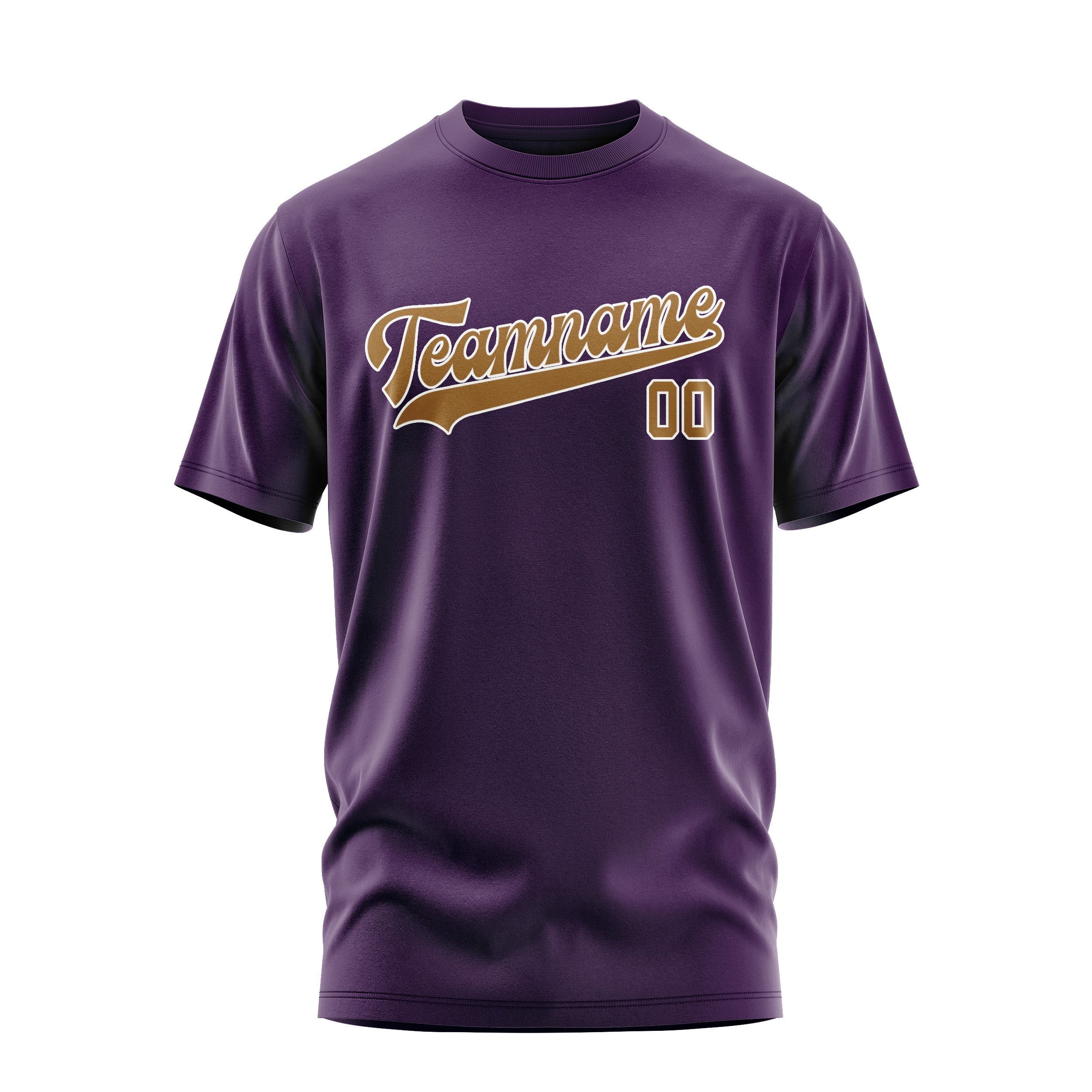Custom Purple Khaki T-Shirt