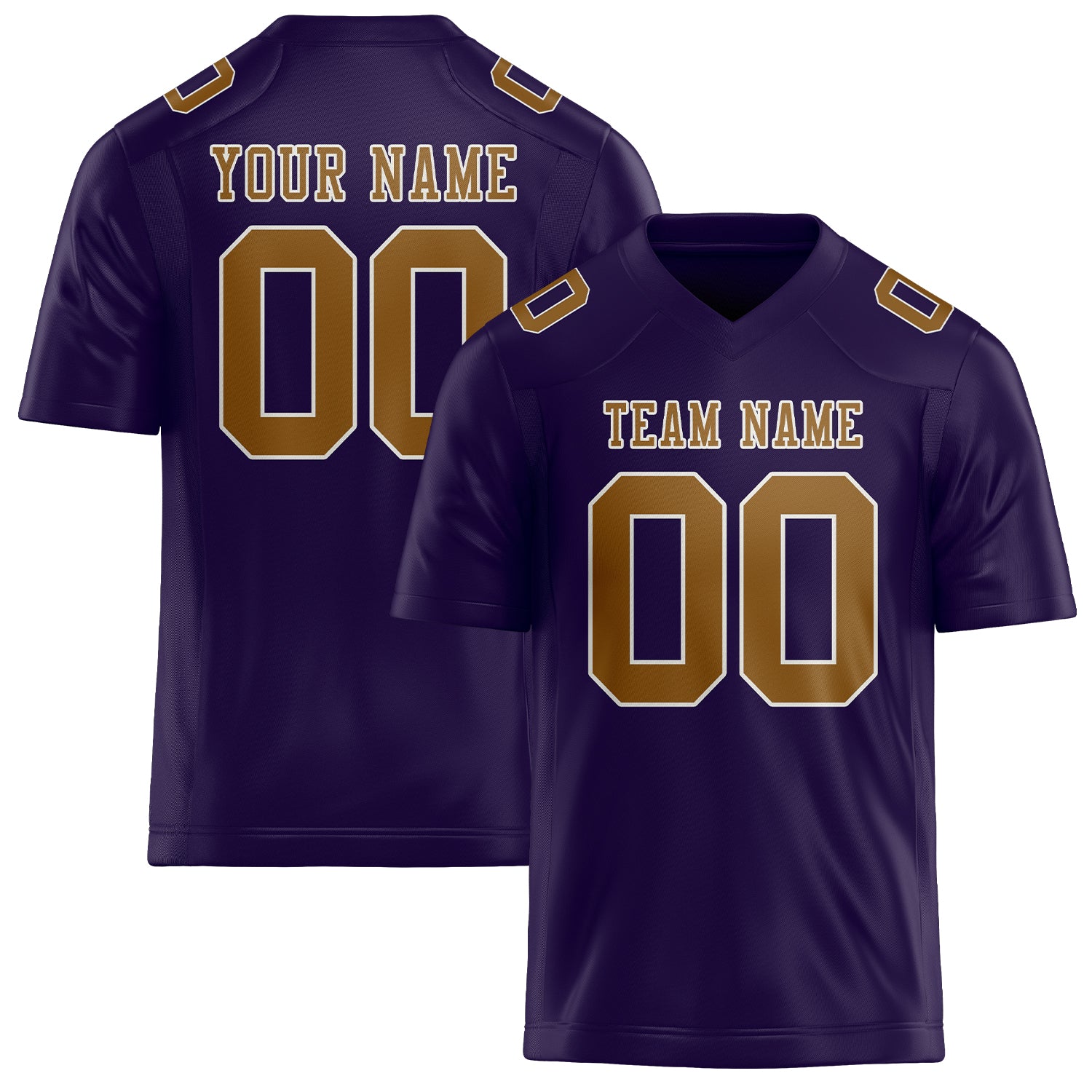 Custom Purple Khaki Football Jersey