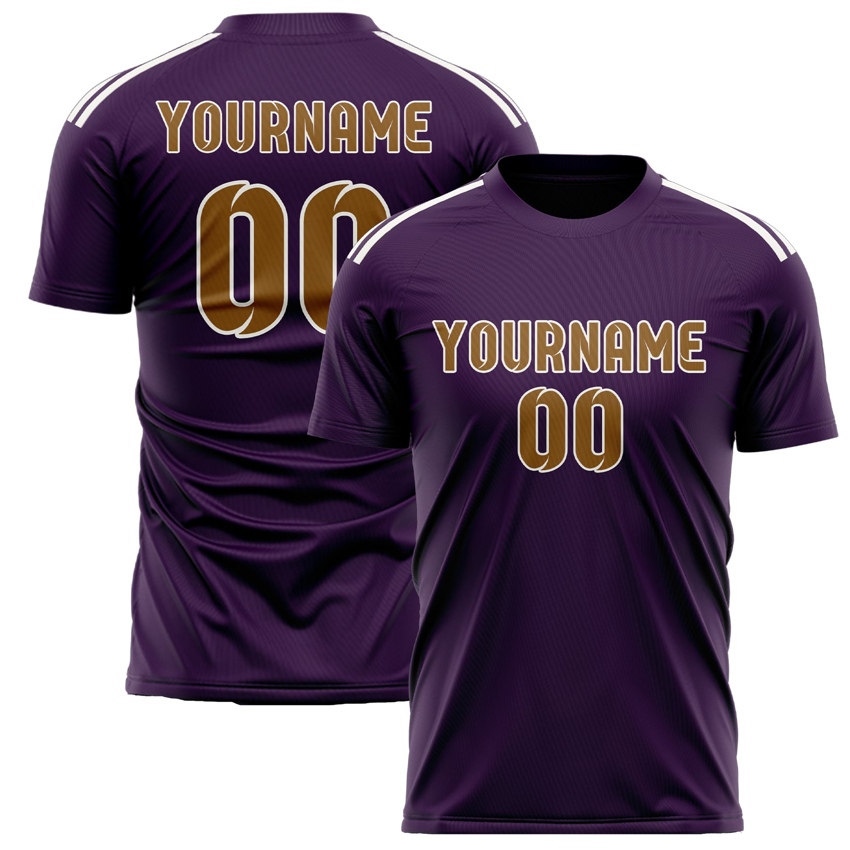 Custom Purple Khaki Soccer Jersey