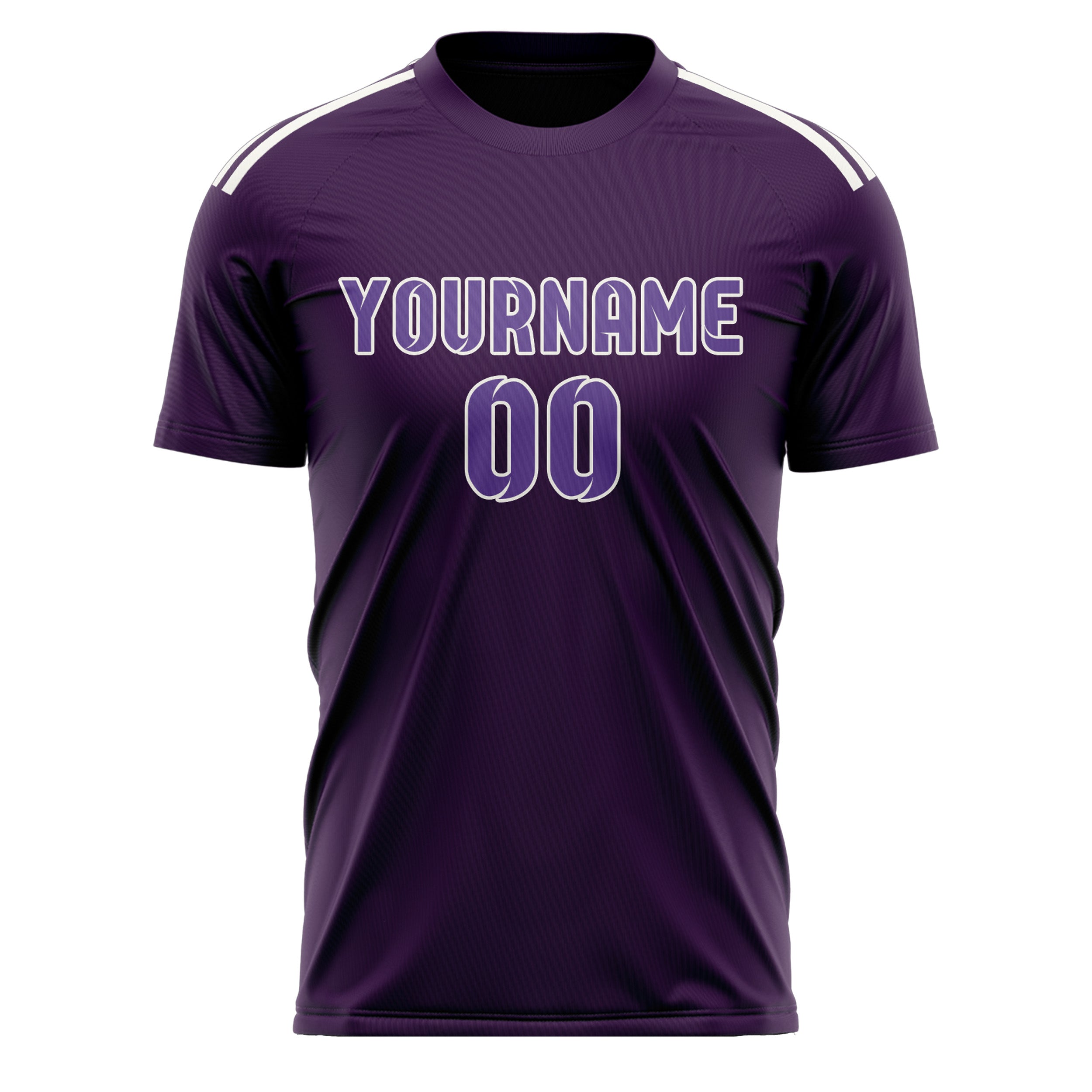 Custom Purple Light Purple Soccer Jersey