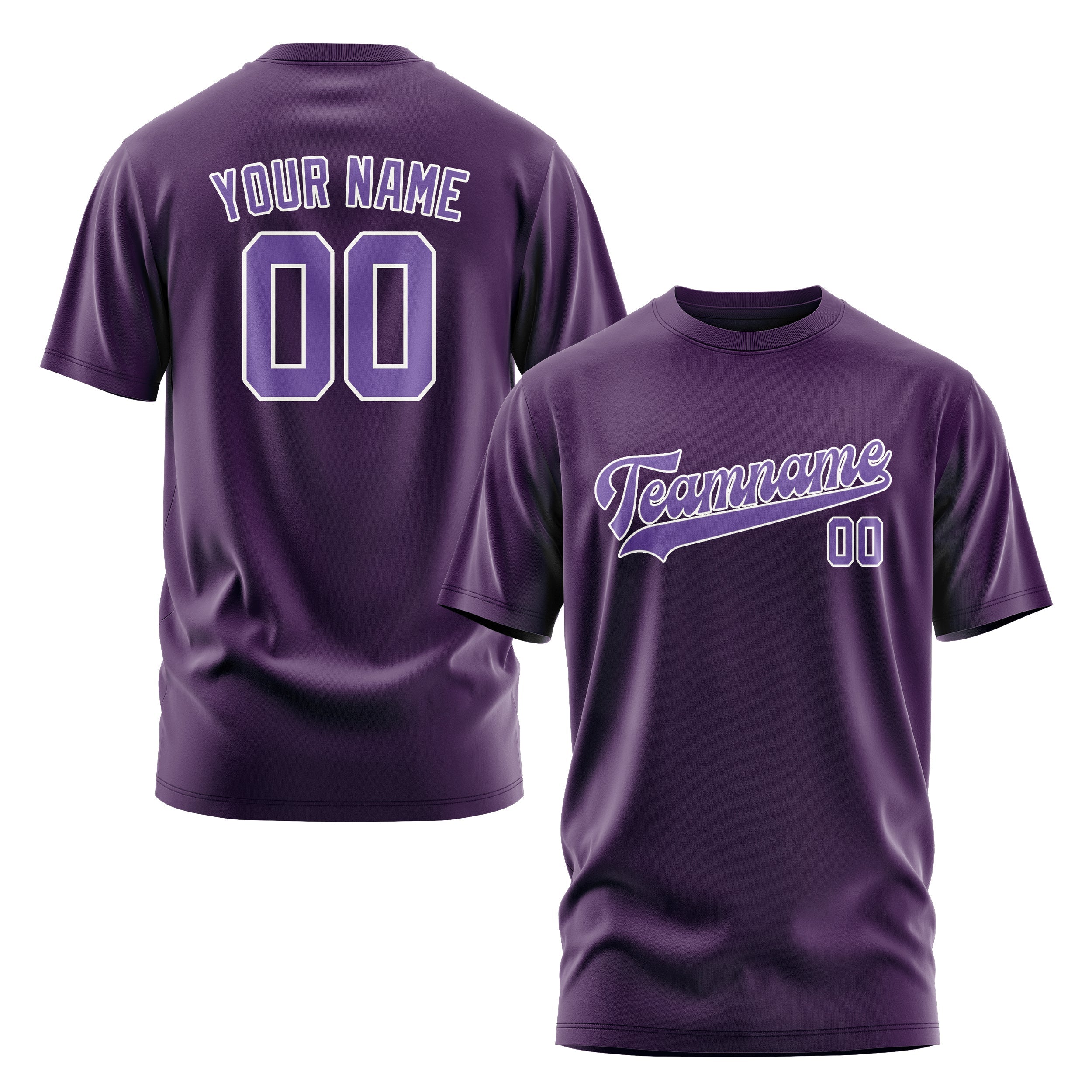Custom Purple Light Purple T-Shirt