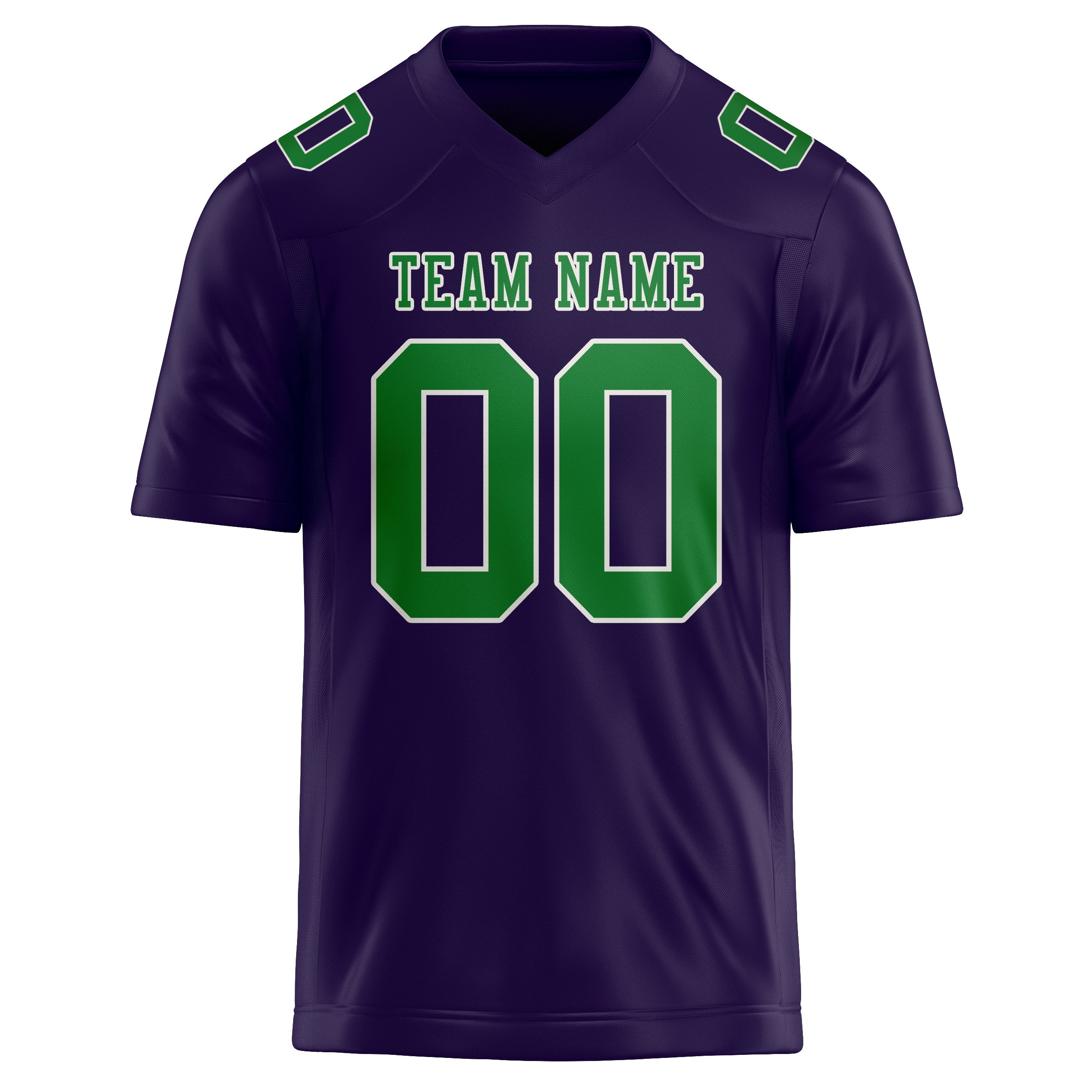 Custom Purple Emerald Green Football Jersey