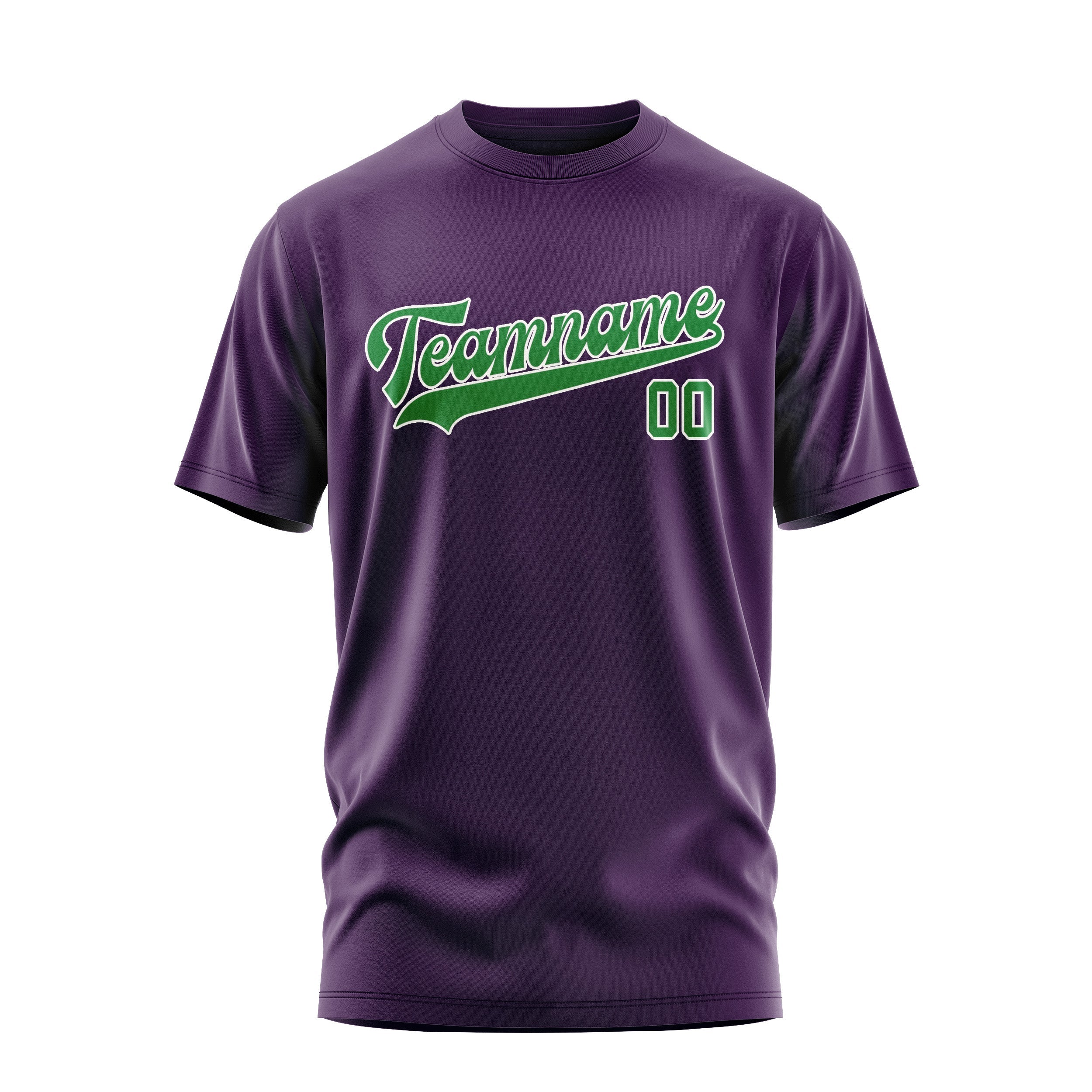 Custom Purple Emerald Green T-Shirt