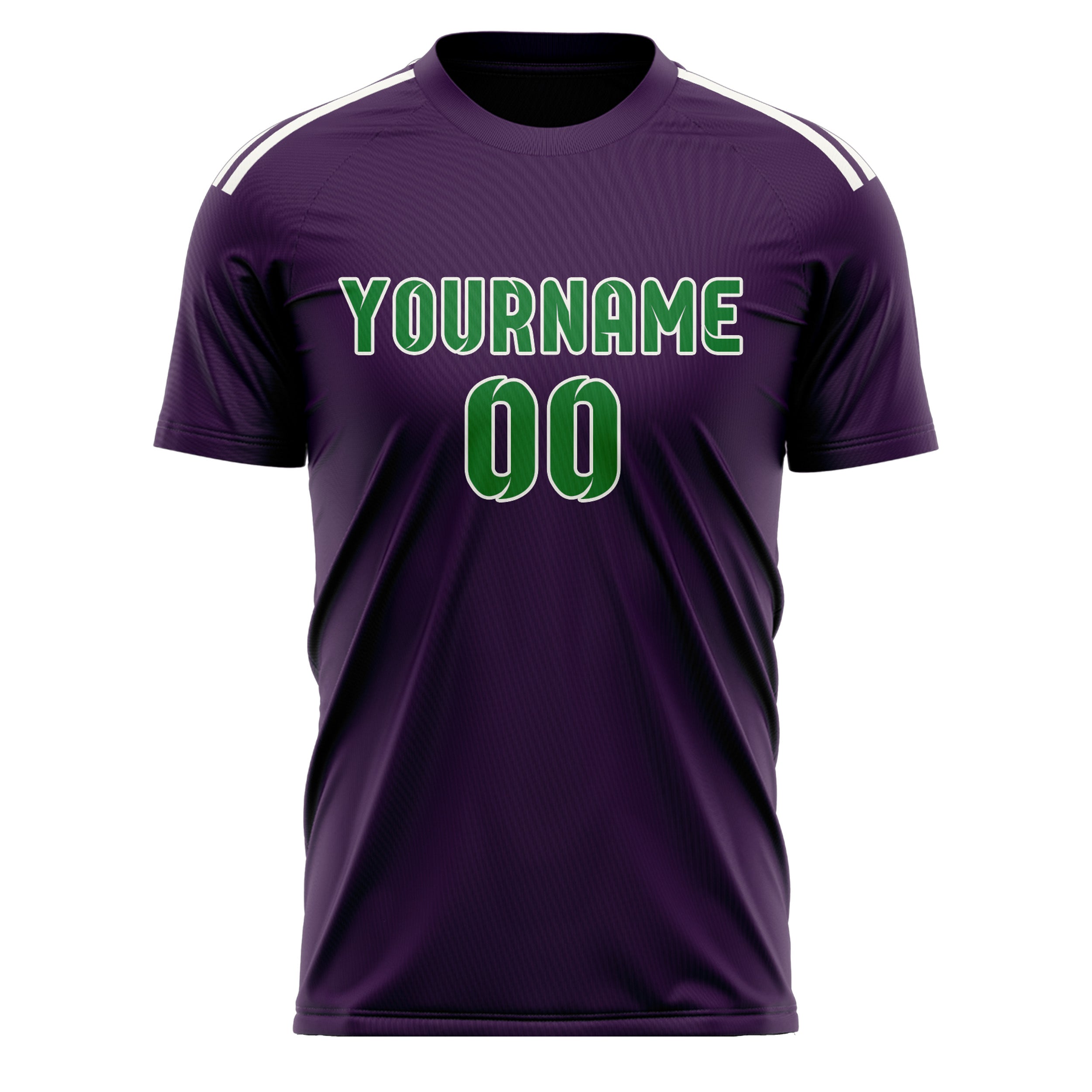 Custom Purple Emerald Green Soccer Jersey