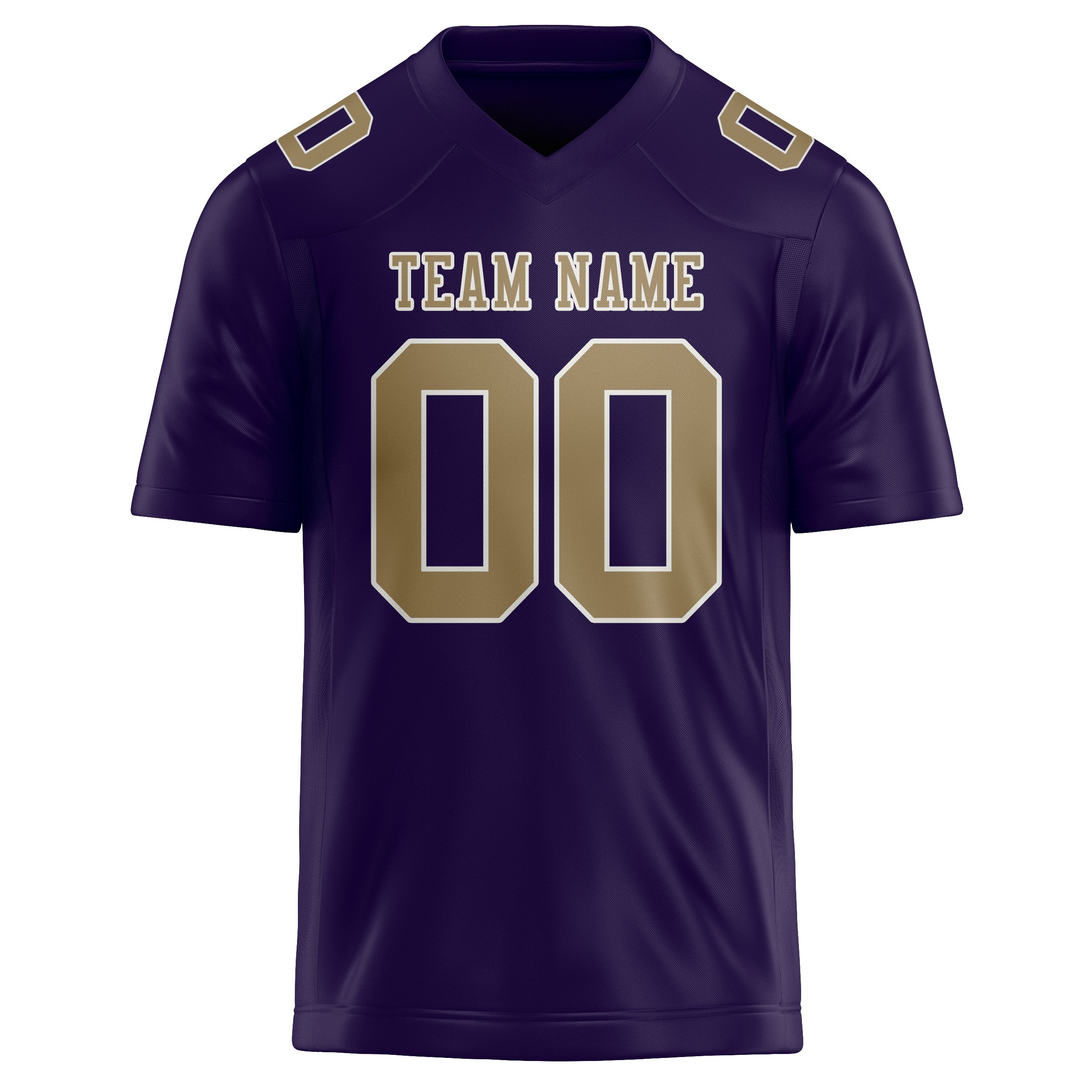 Custom Purple Light Khaki Football Jersey