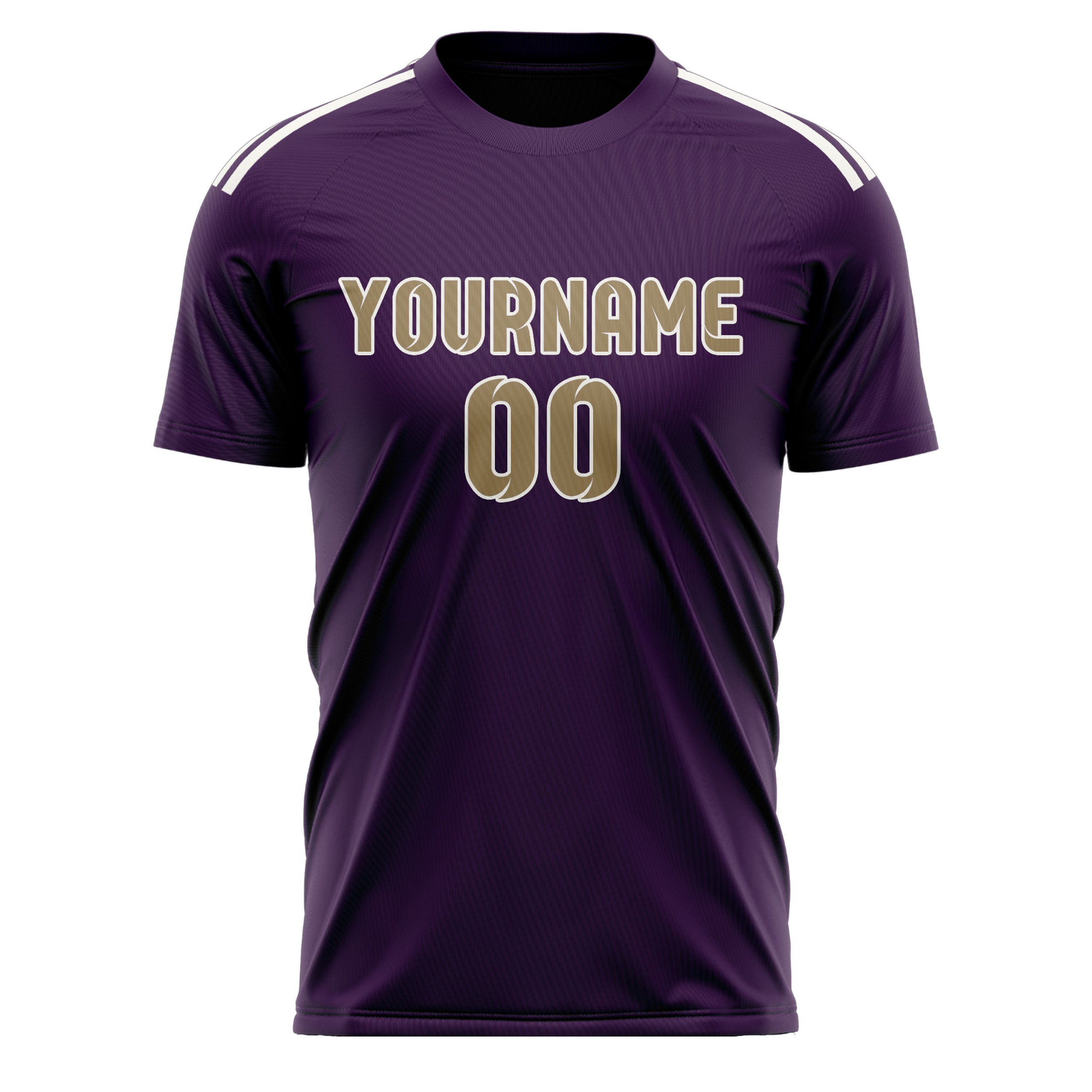 Custom Purple Light Khaki Soccer Jersey