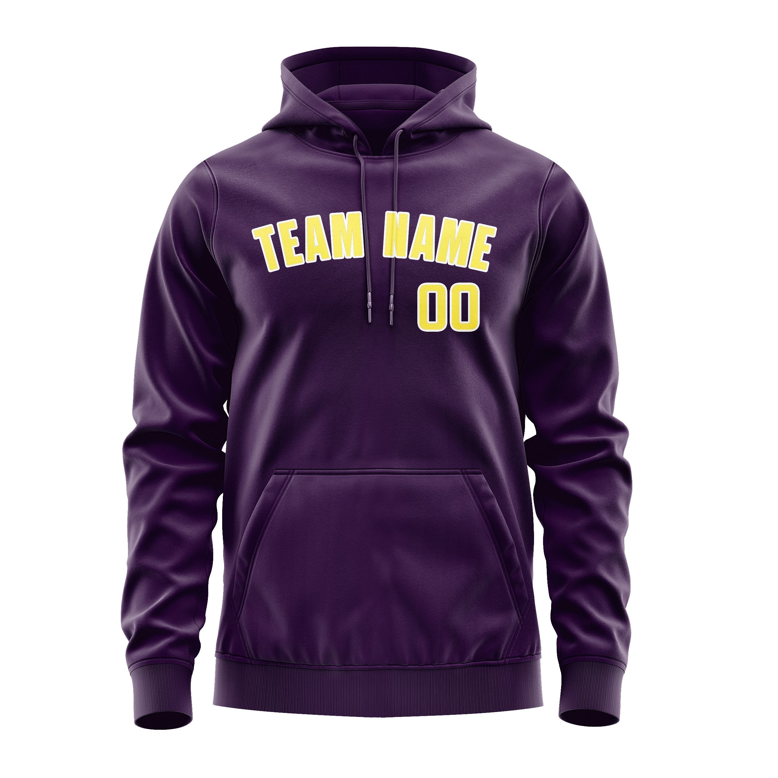 Custom Purple Light Yellow Hoodie