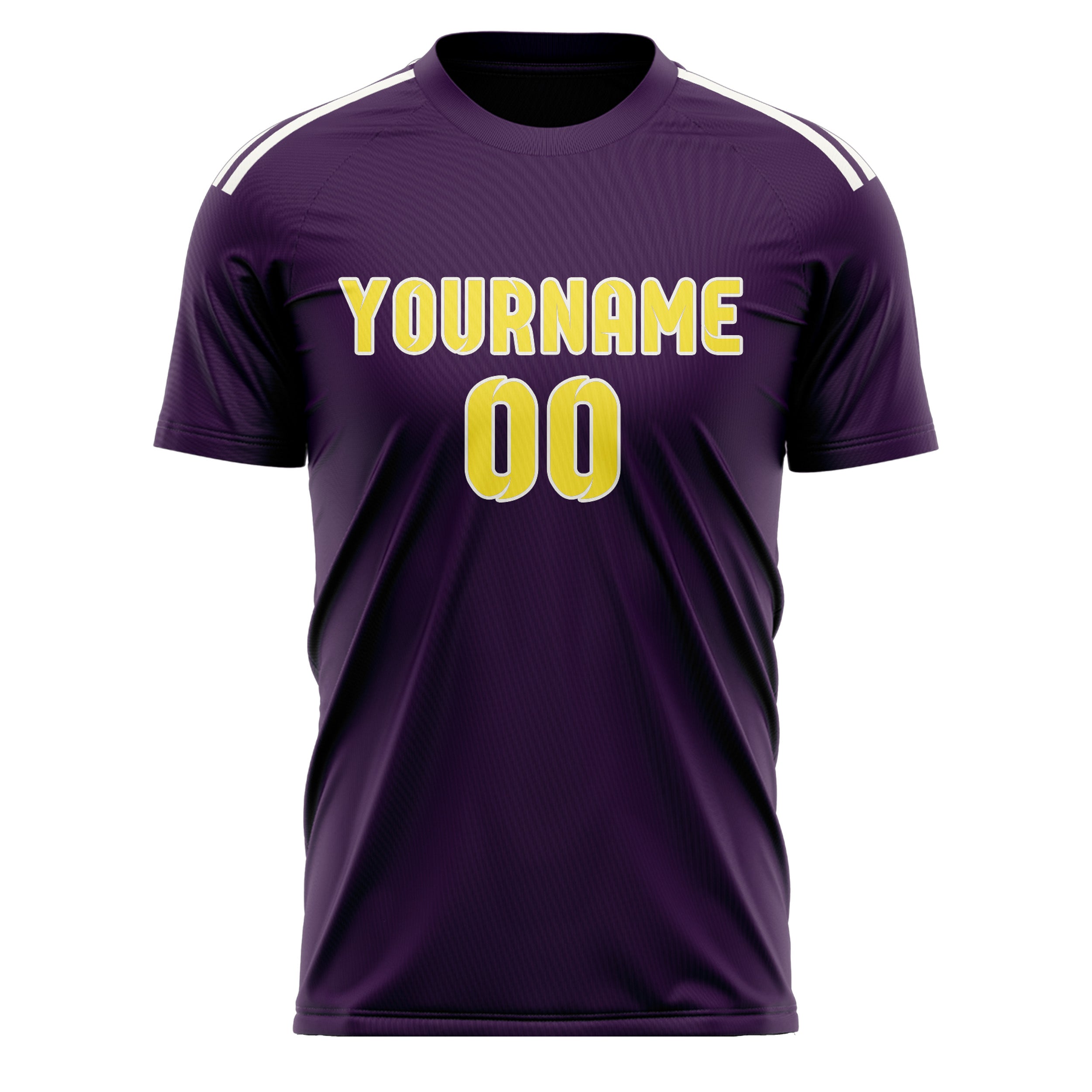 Custom Purple Light Yellow Soccer Jersey