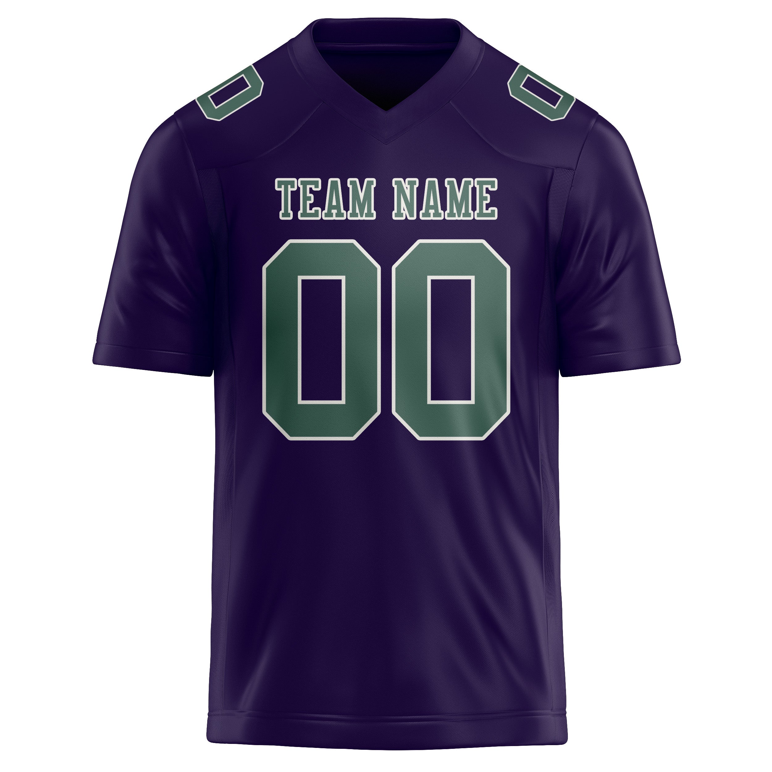 Custom Purple Blue Green Football Jersey