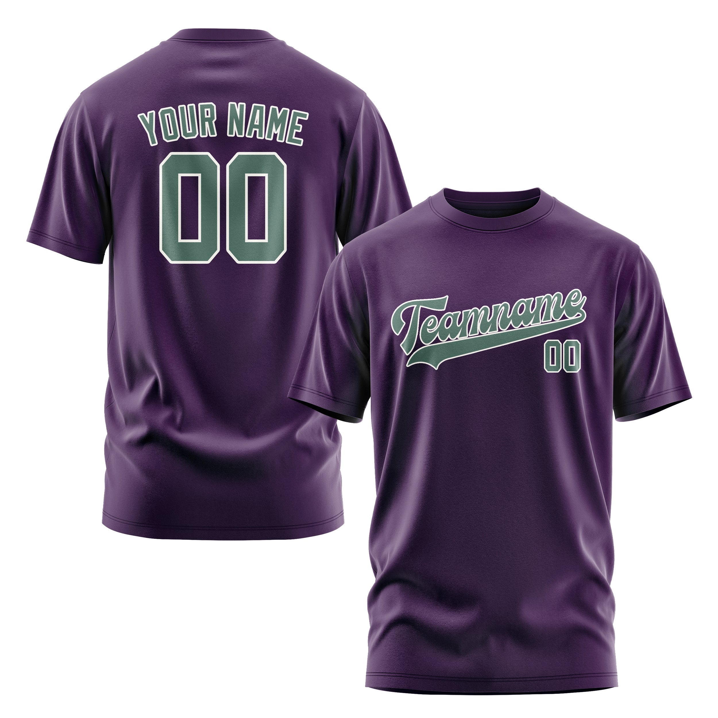 Custom Purple Blue Green T-Shirt