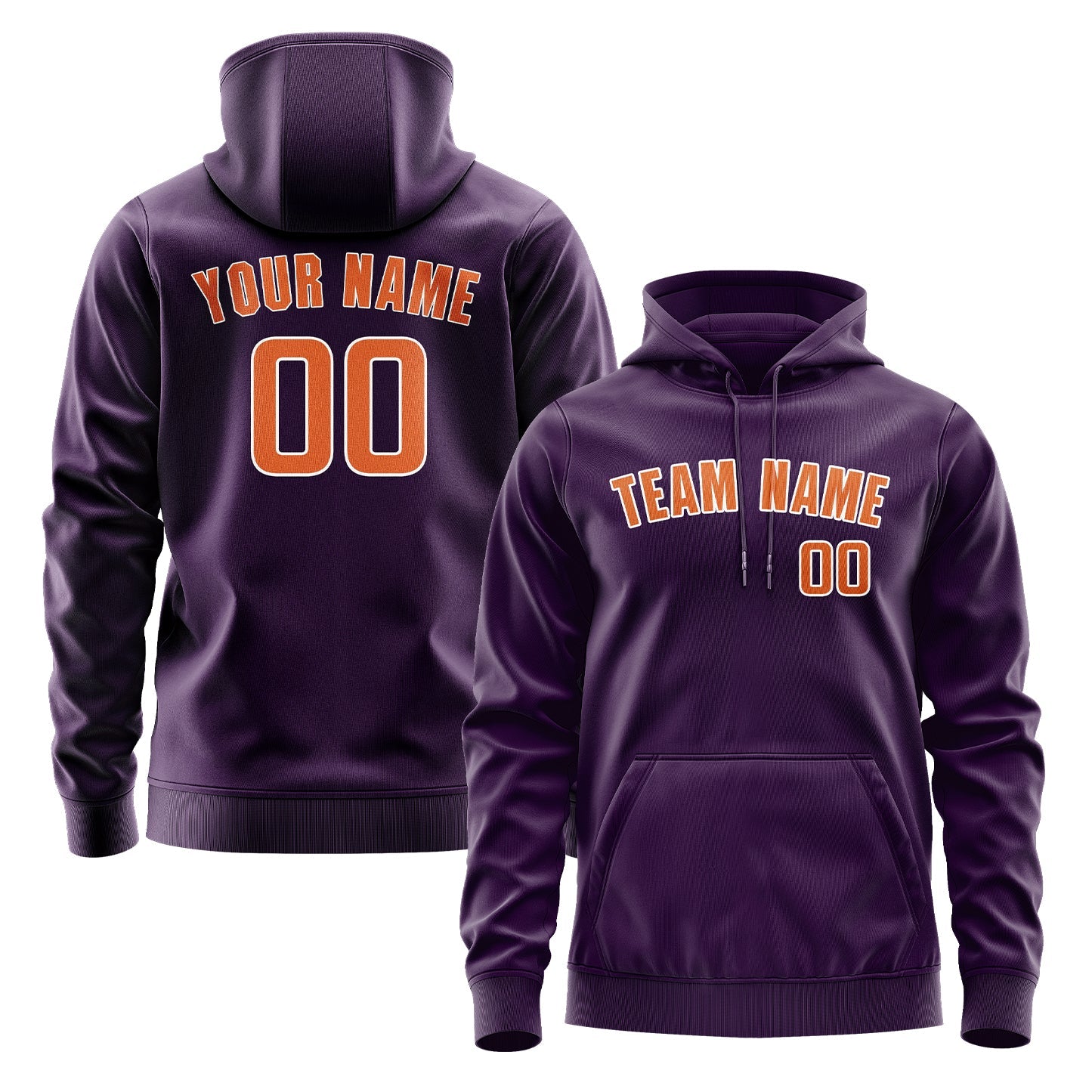 Custom Purple Orange Hoodie