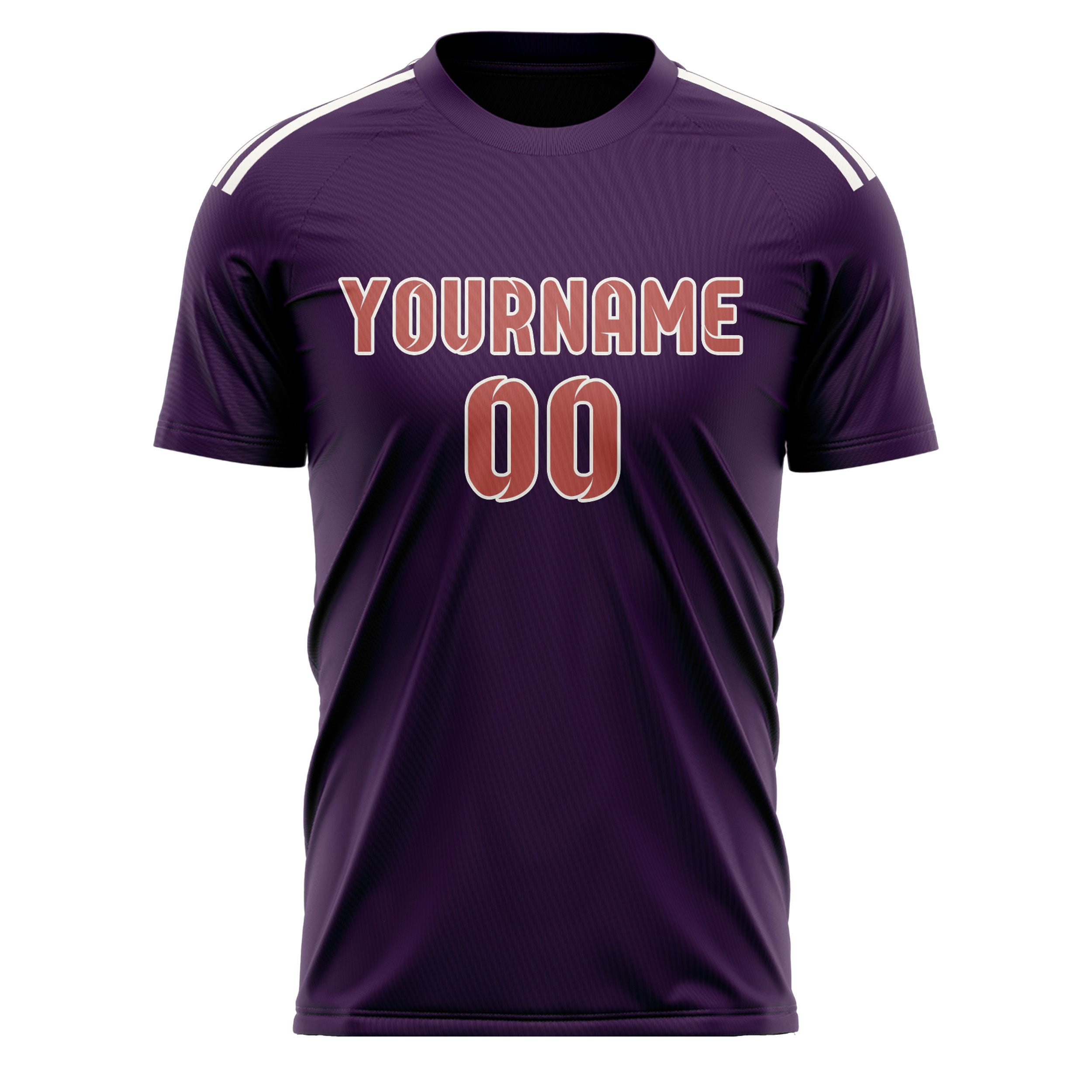 Custom Purple Copper Rose Soccer Jersey