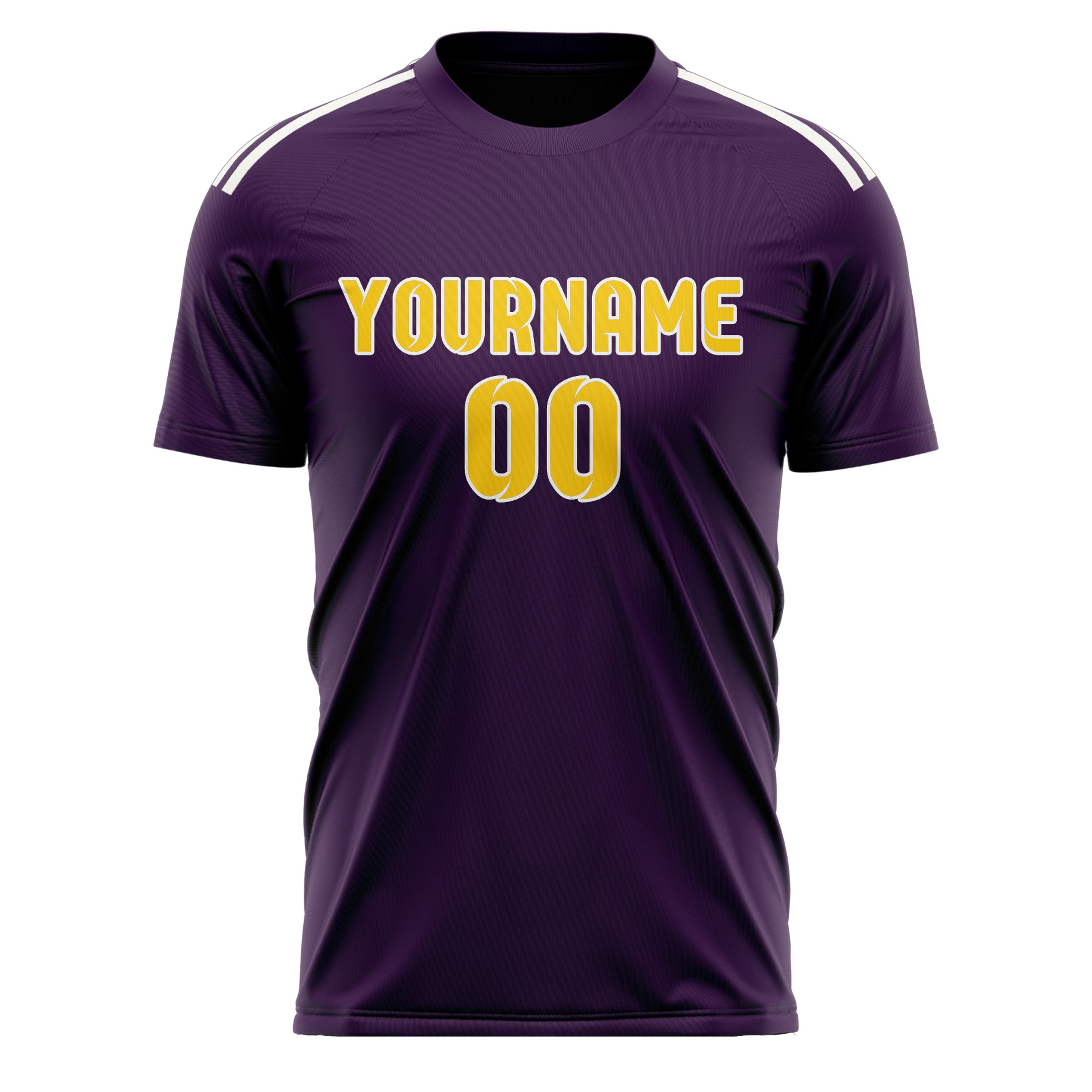 Custom Purple Gold Soccer Jersey