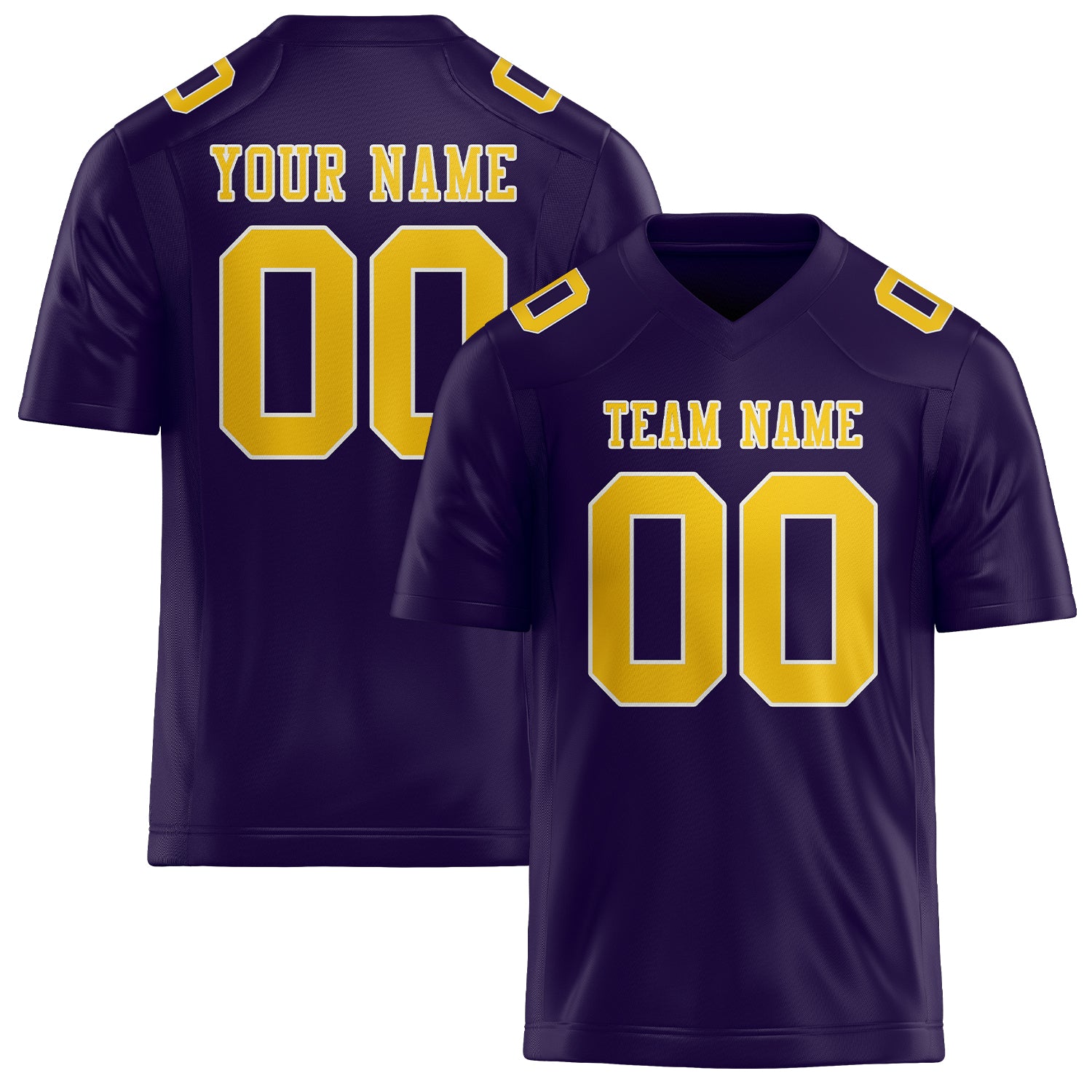 Custom Purple Gold Football Jersey