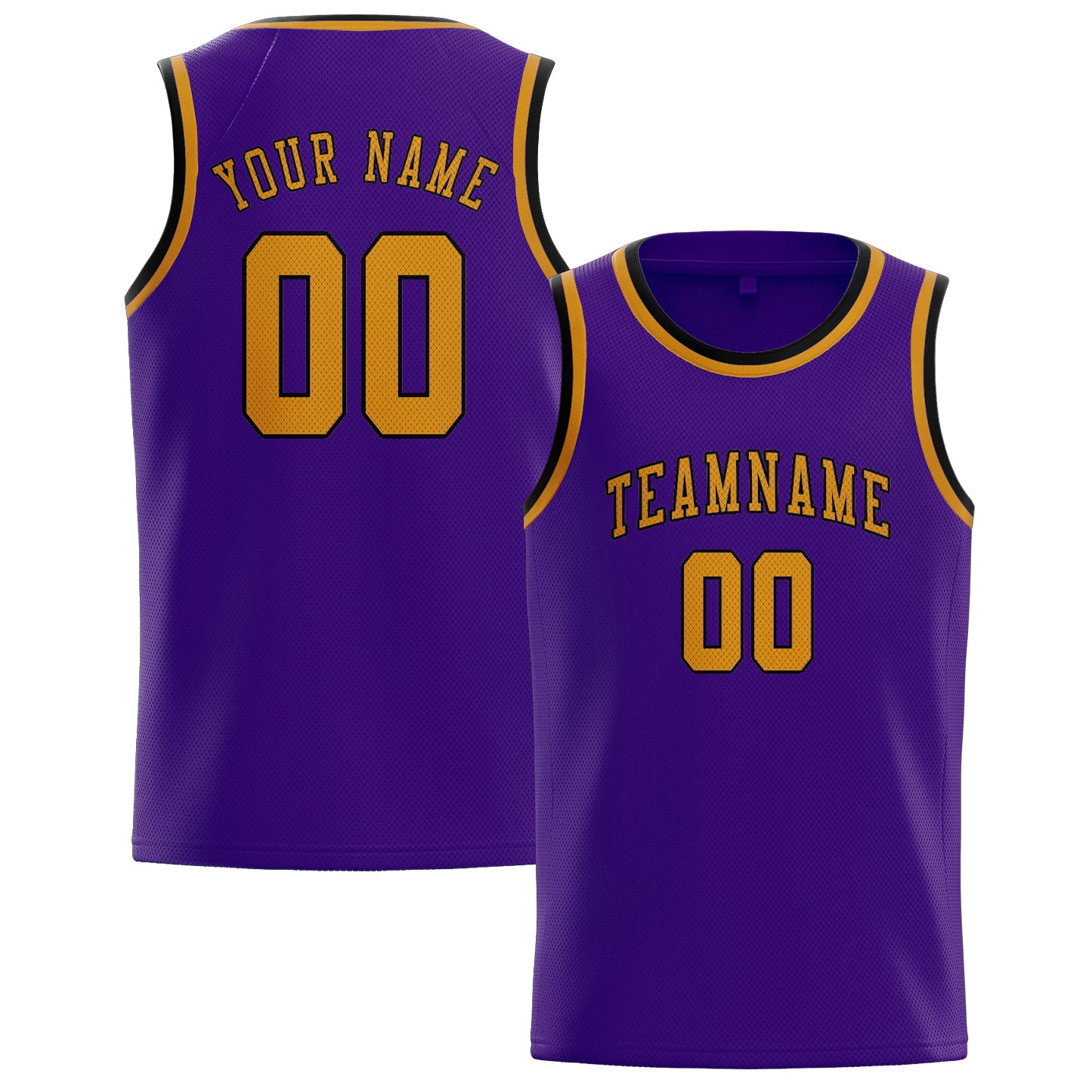 Custom Purple Yellow Basketball Jersey