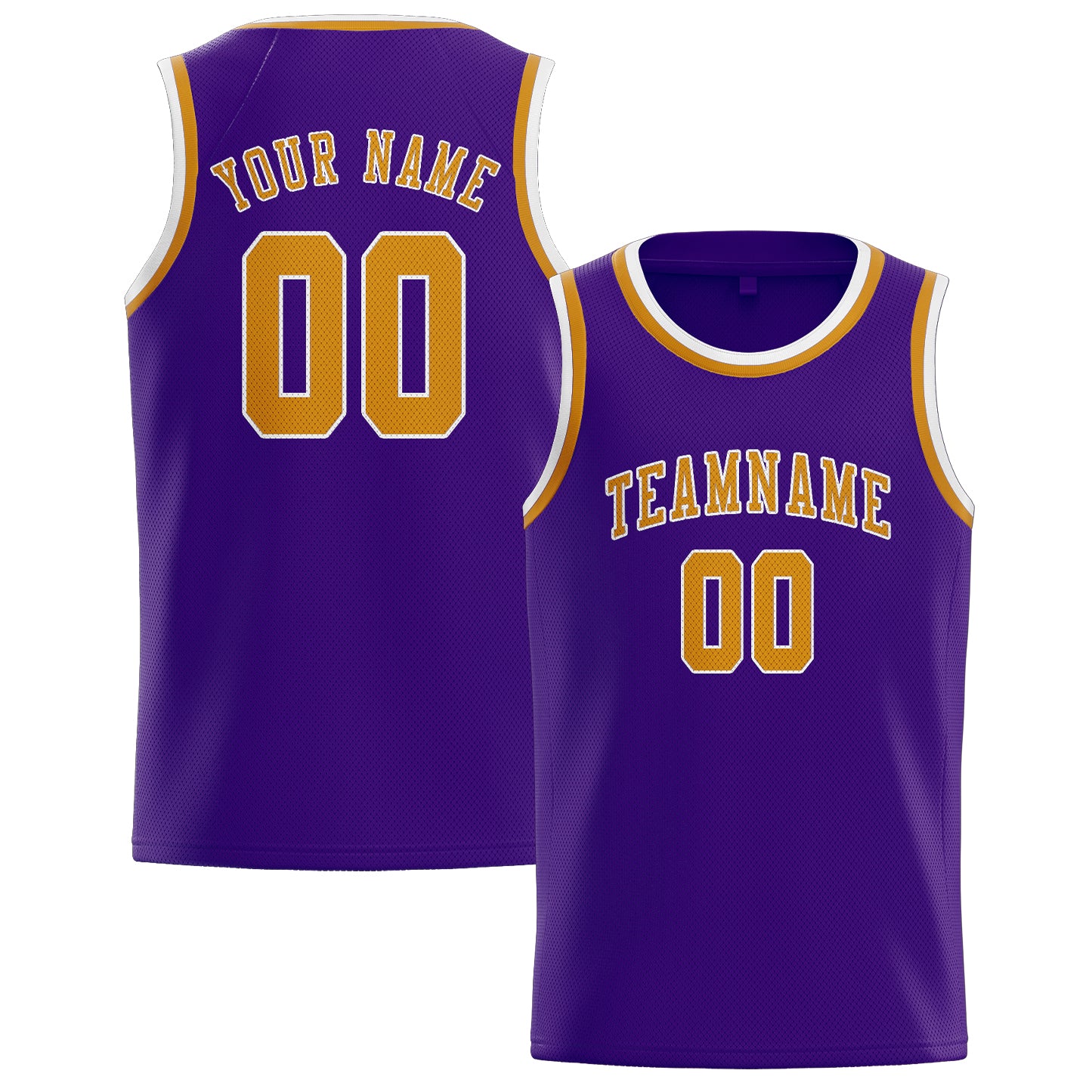 Custom Purple Yellow Basketball Jersey