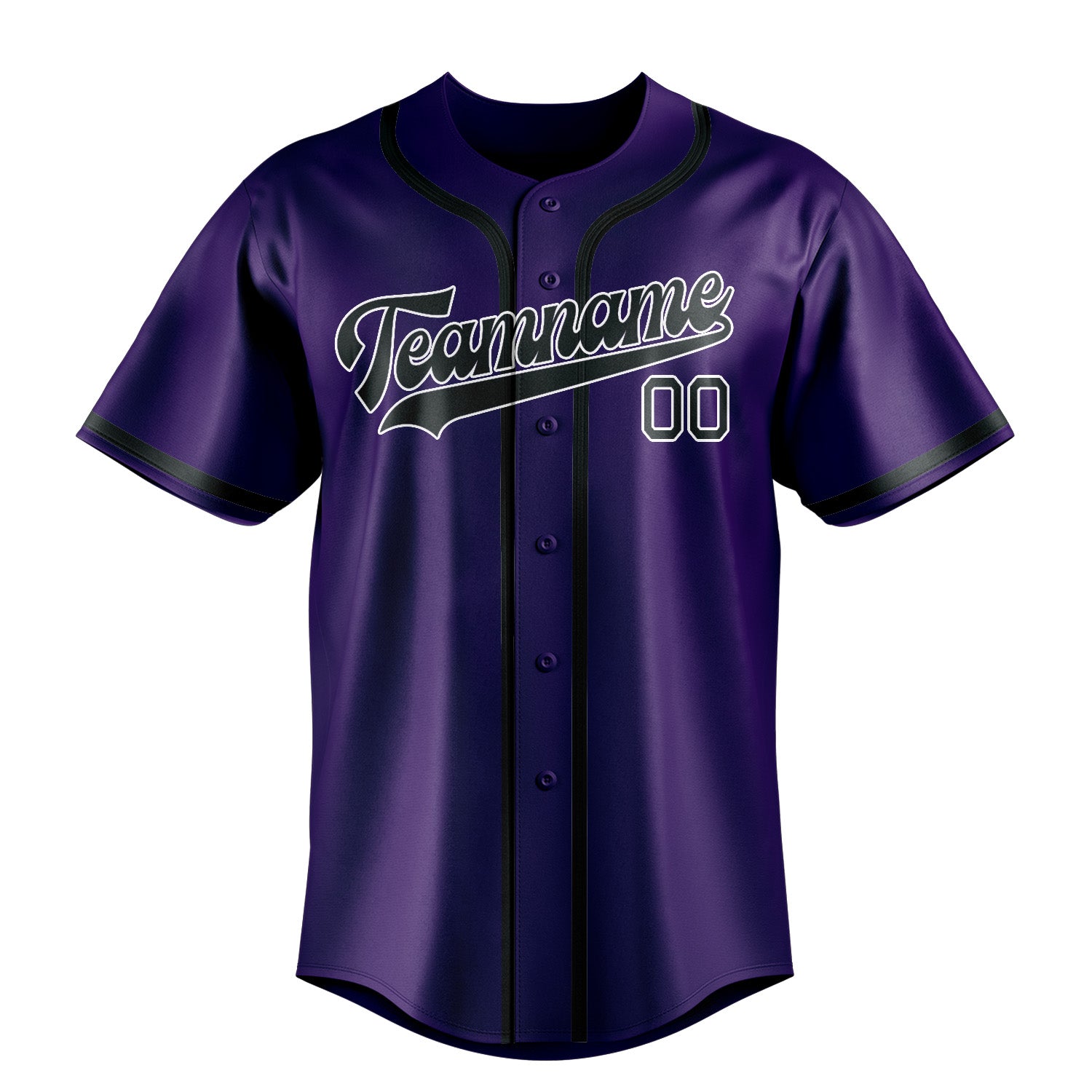 Custom Purple Dark Grey Baseball Jersey
