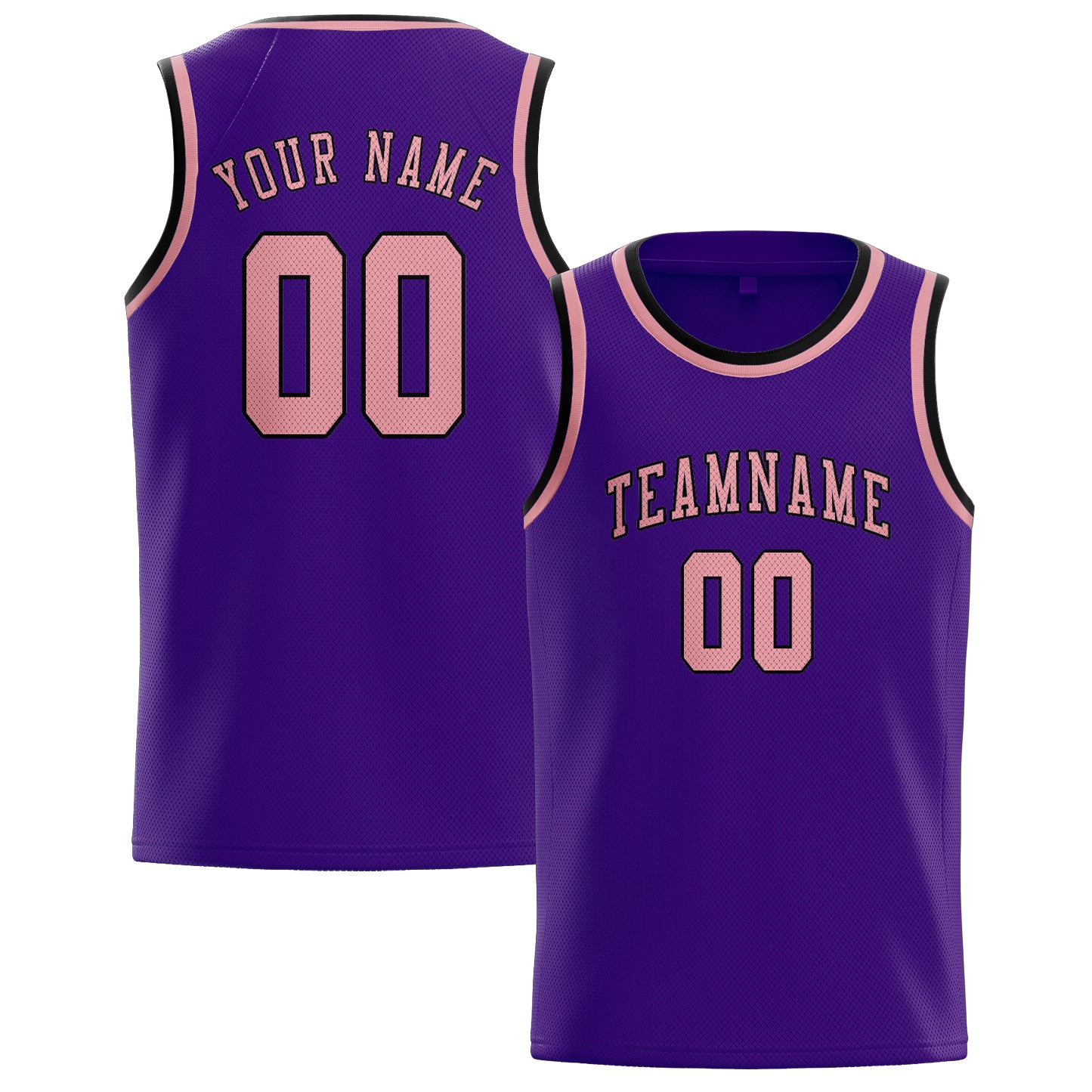 Custom Purple Light Pink Basketball Jersey