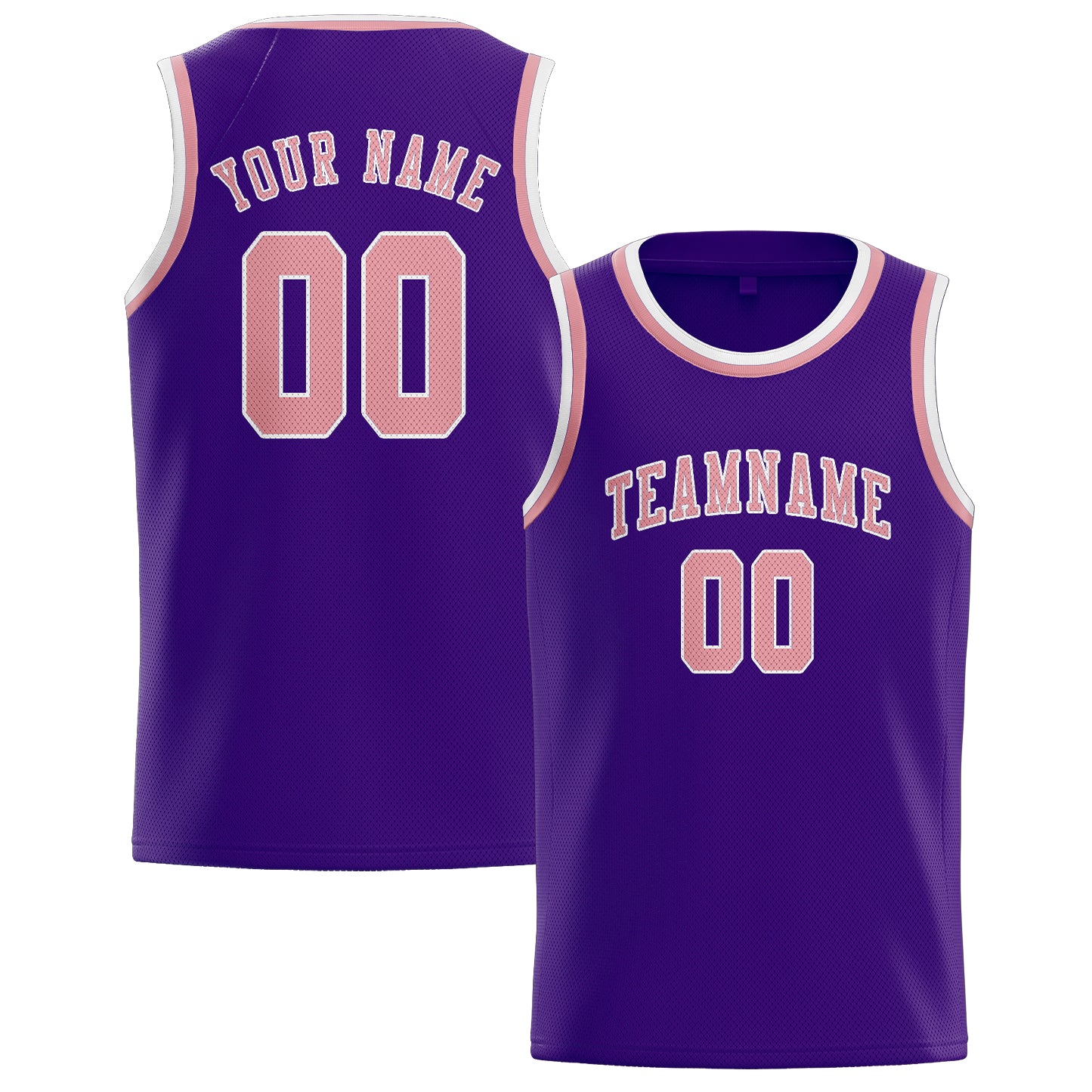 Custom Purple Light Pink Basketball Jersey