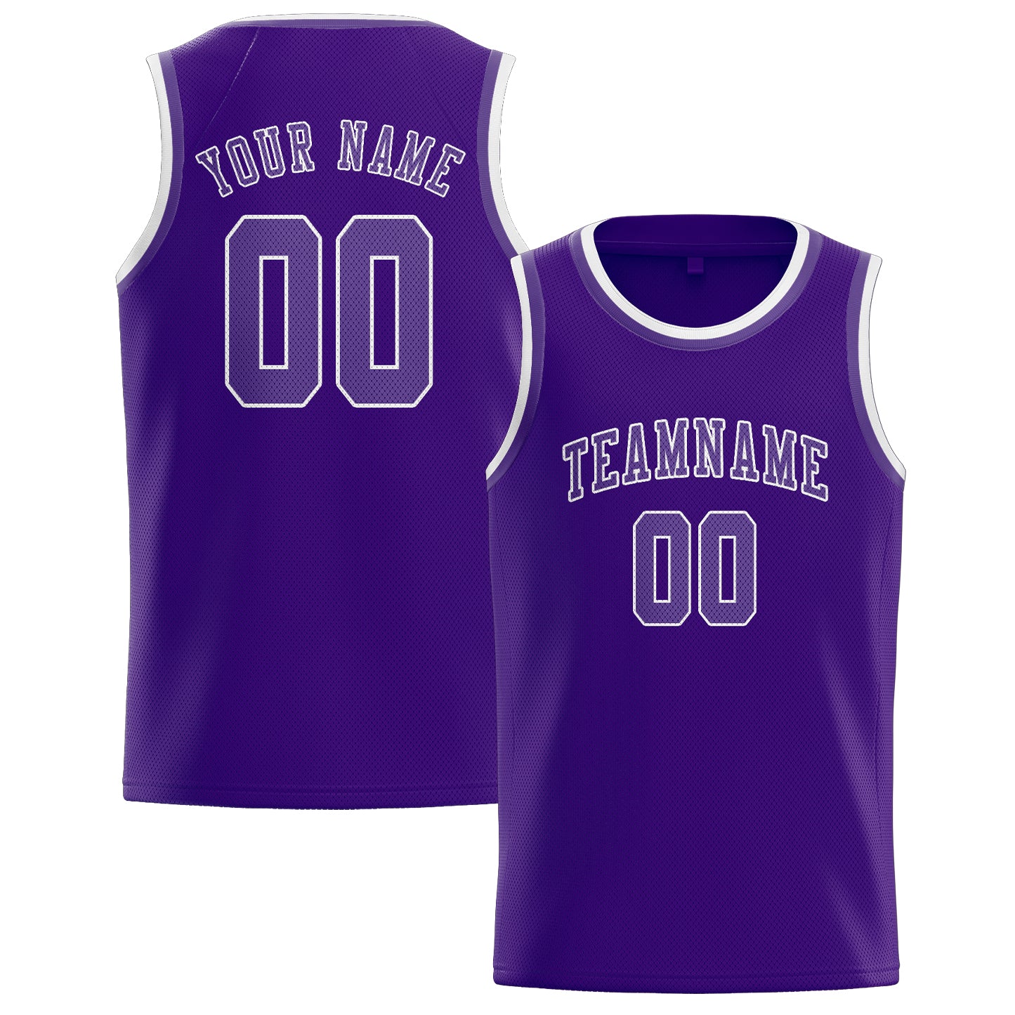 Custom Purple Light Purple Basketball Jersey
