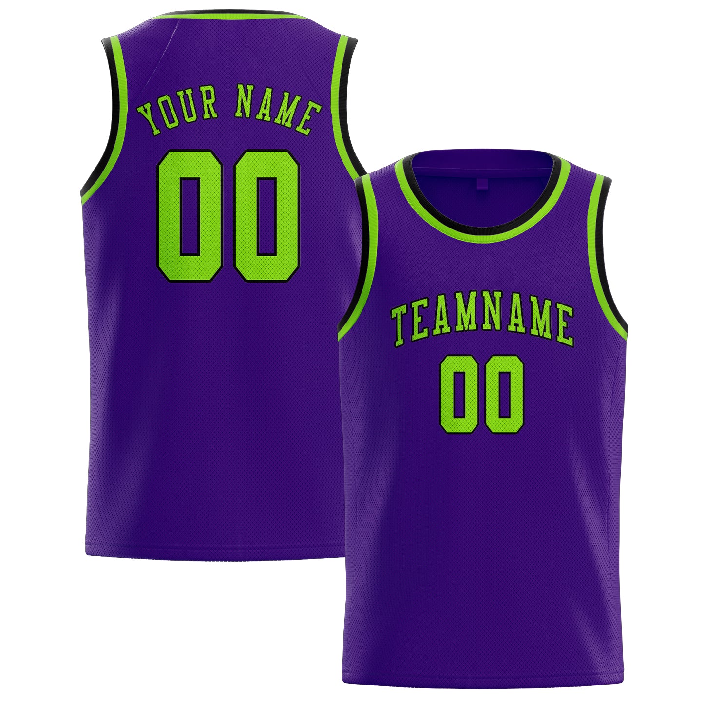 Custom Purple Emerald Green Basketball Jersey