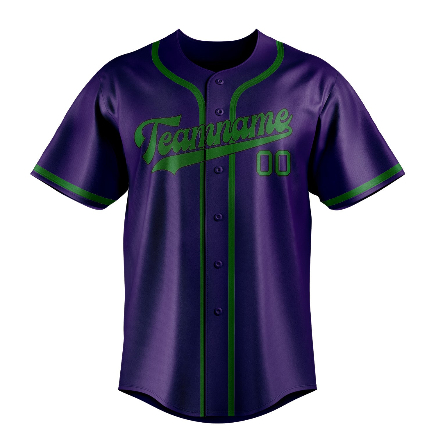Custom Purple Emerald Green Baseball Jersey