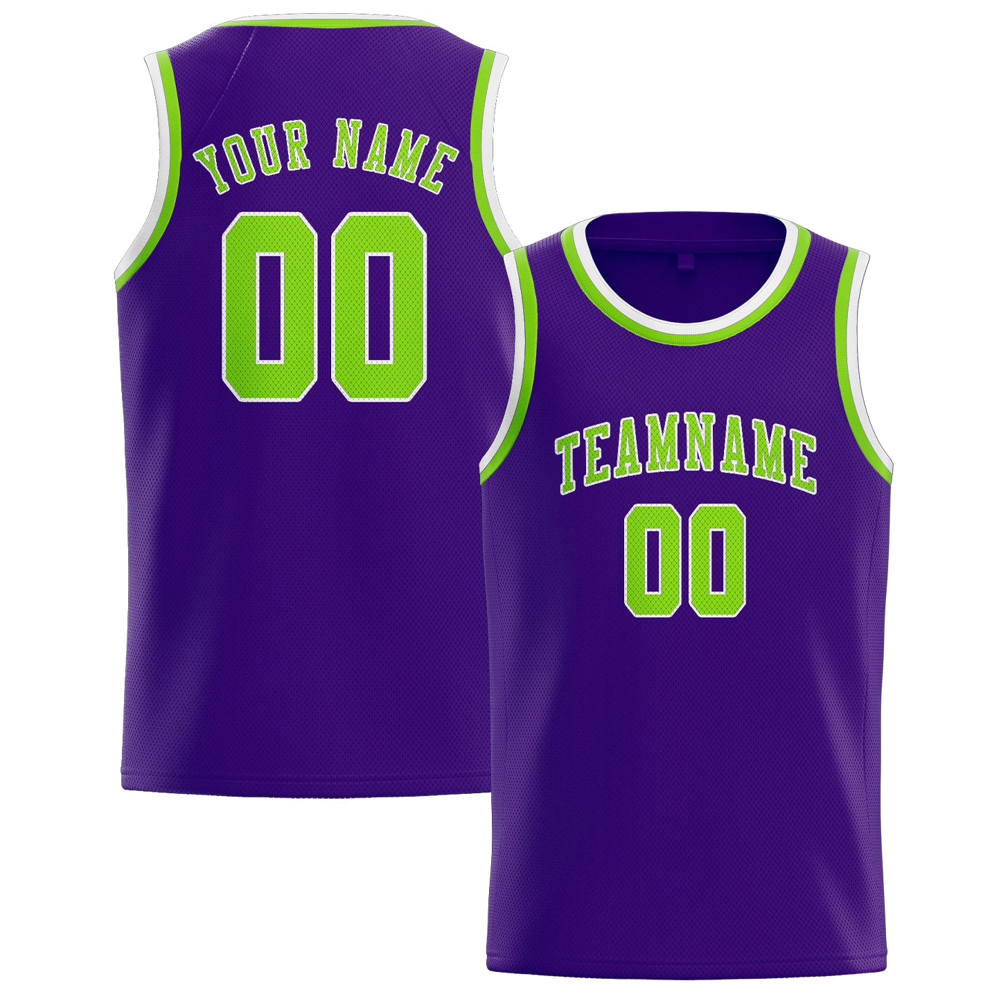 Custom Purple Emerald Green Basketball Jersey