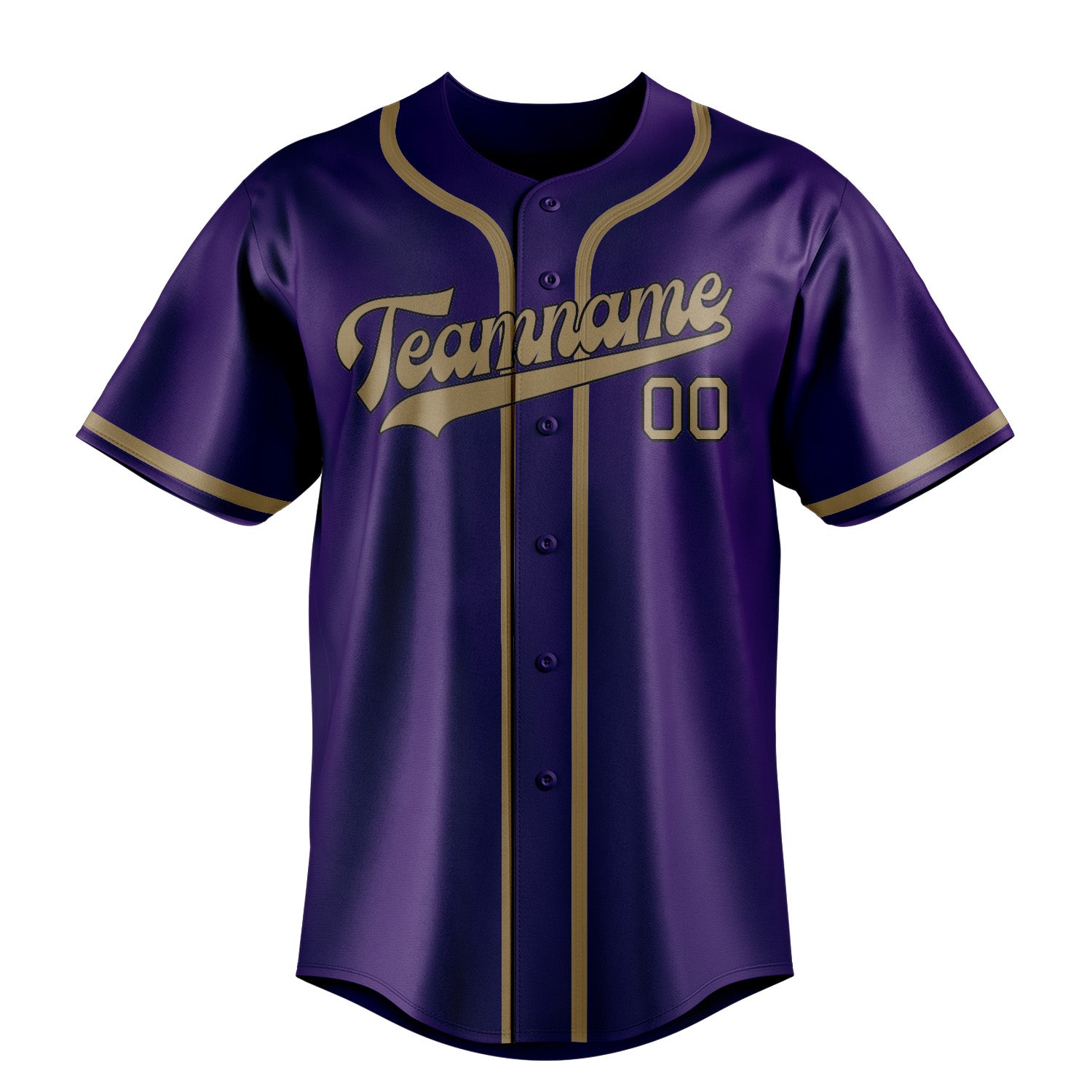 Custom Purple Light Khaki Baseball Jersey
