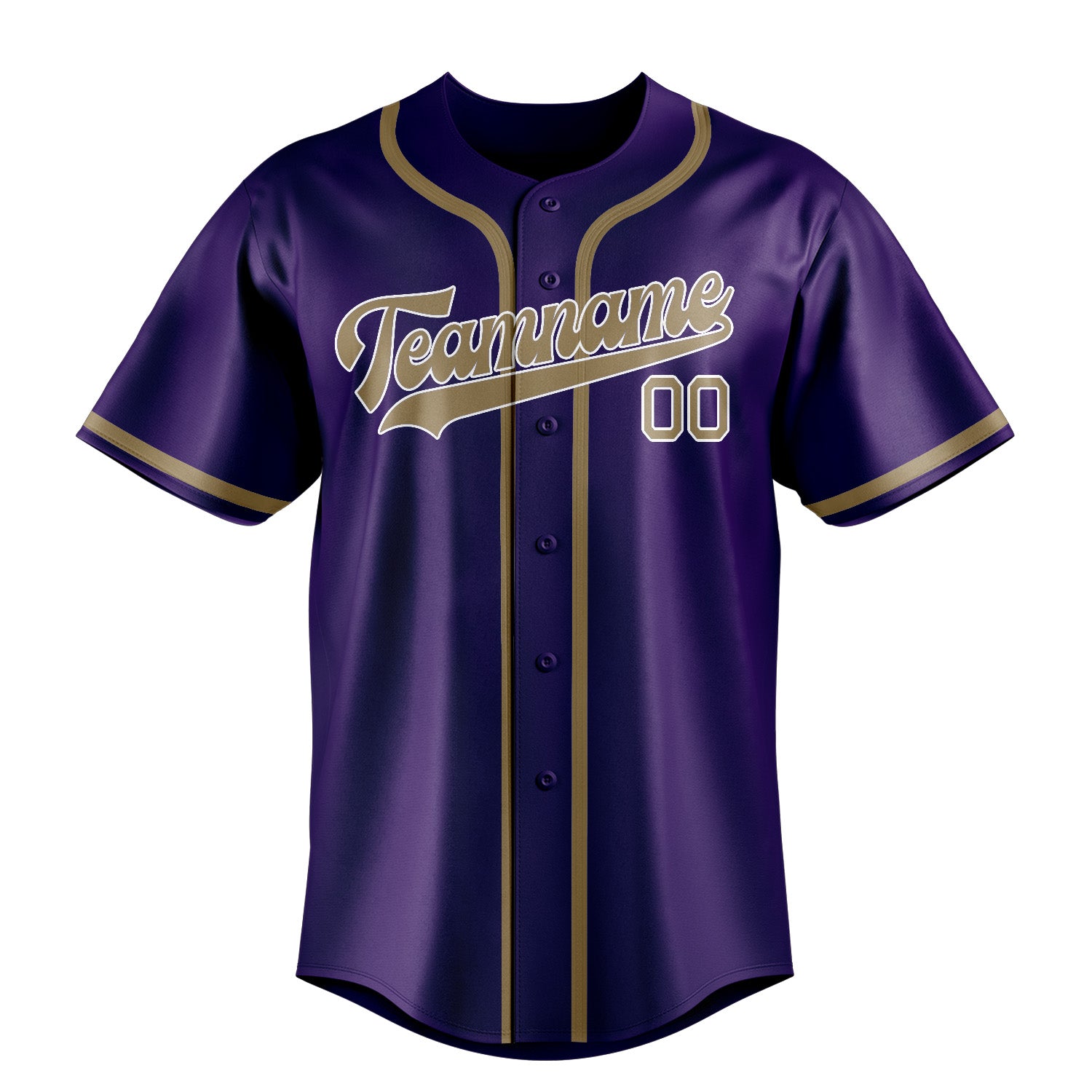 Custom Purple Light Khaki Baseball Jersey