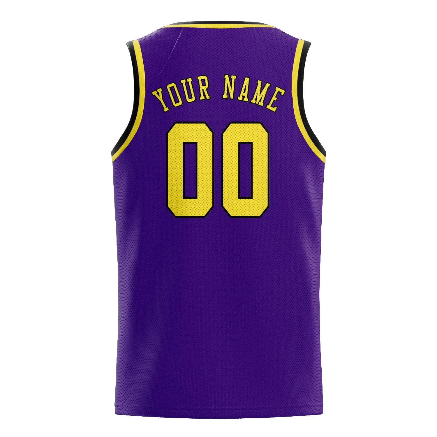 Custom Purple Light Yellow Basketball Jersey