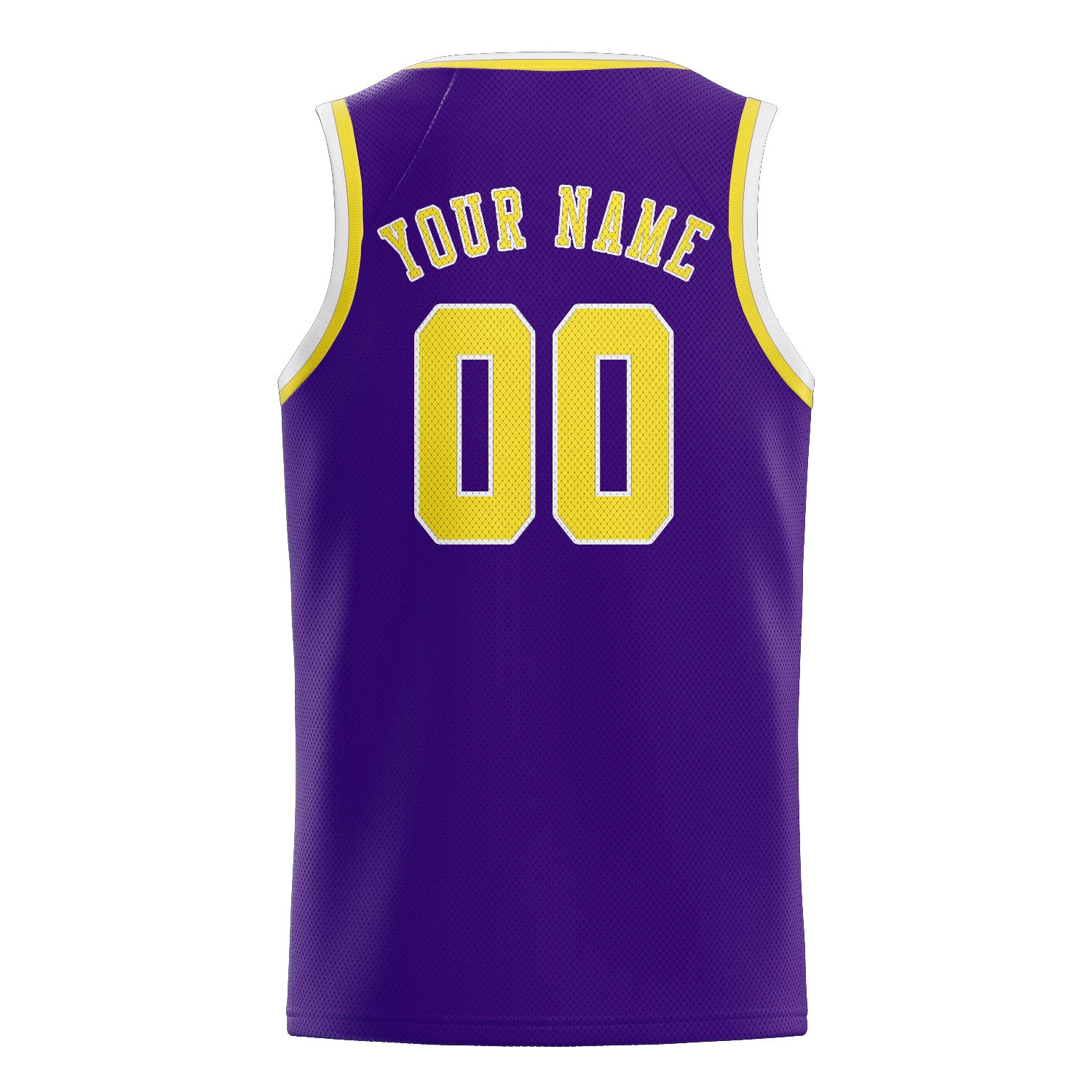 Custom Purple Light Yellow Basketball Jersey