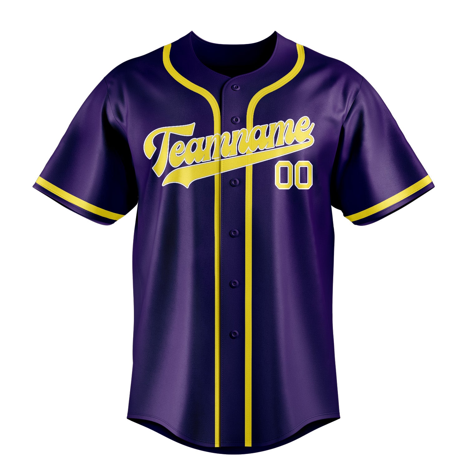 Custom Purple Light Yellow Baseball Jersey