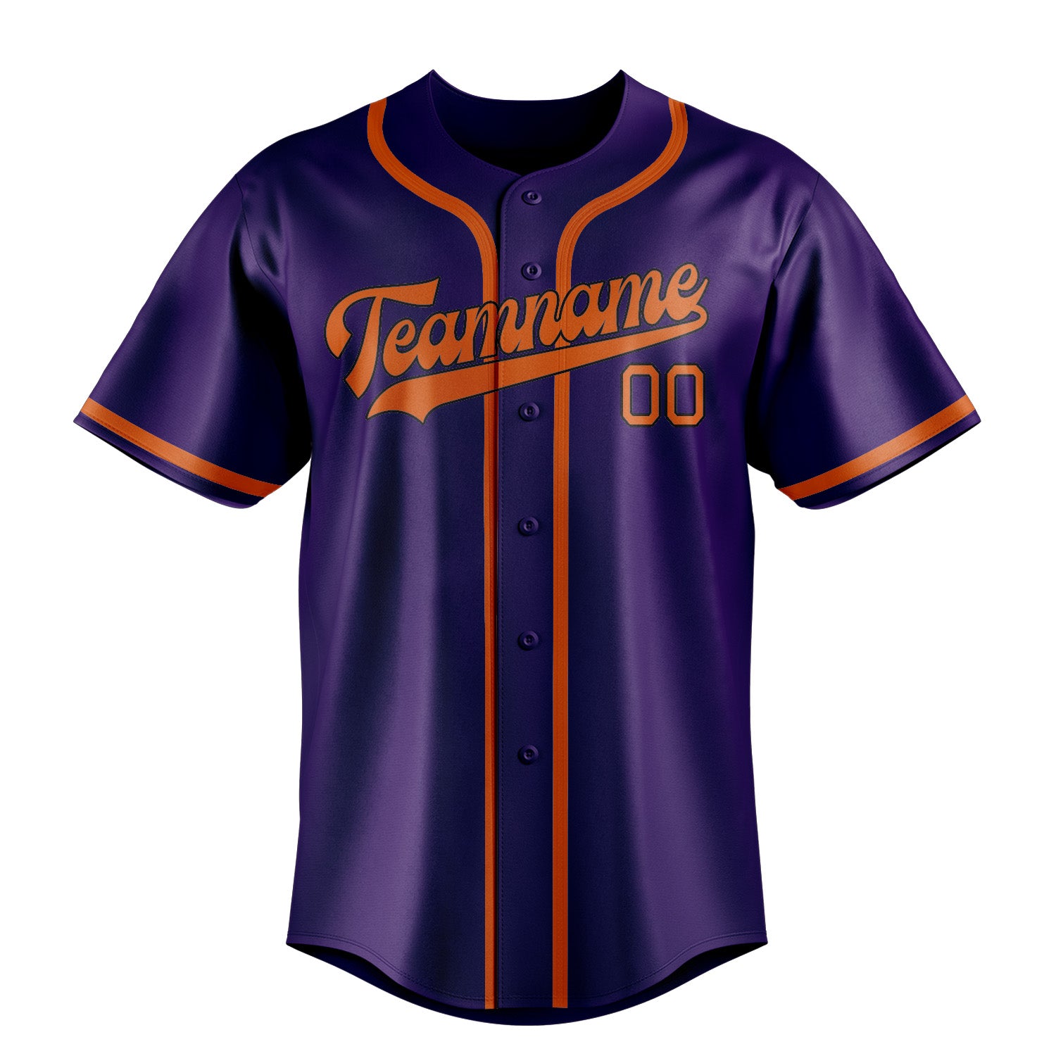 Custom Purple Orange Baseball Jersey