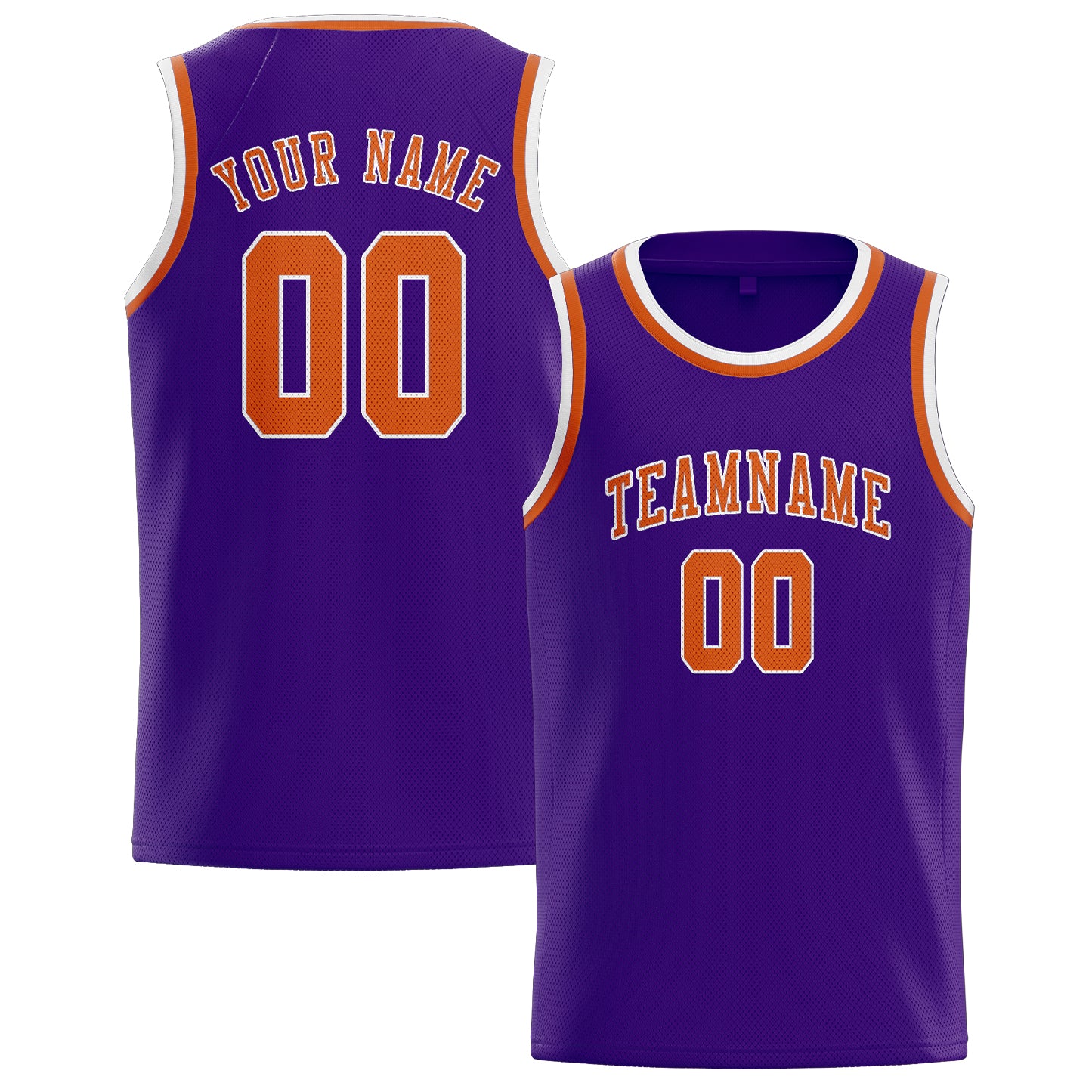 Custom Purple Orange Basketball Jersey