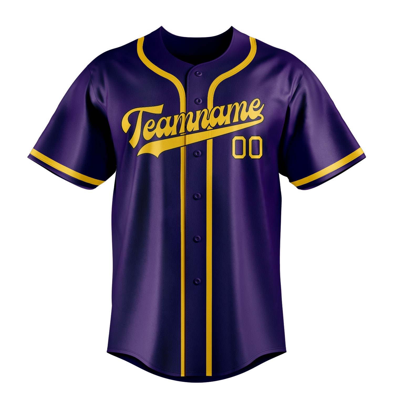 Custom Purple Gold Baseball Jersey