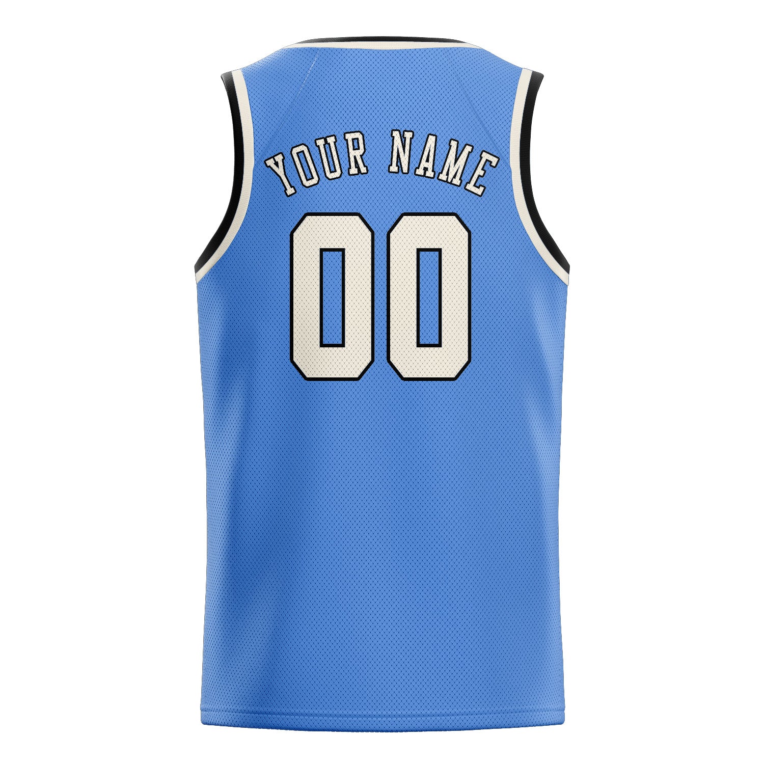 Custom Light Blue Cream Basketball Jersey