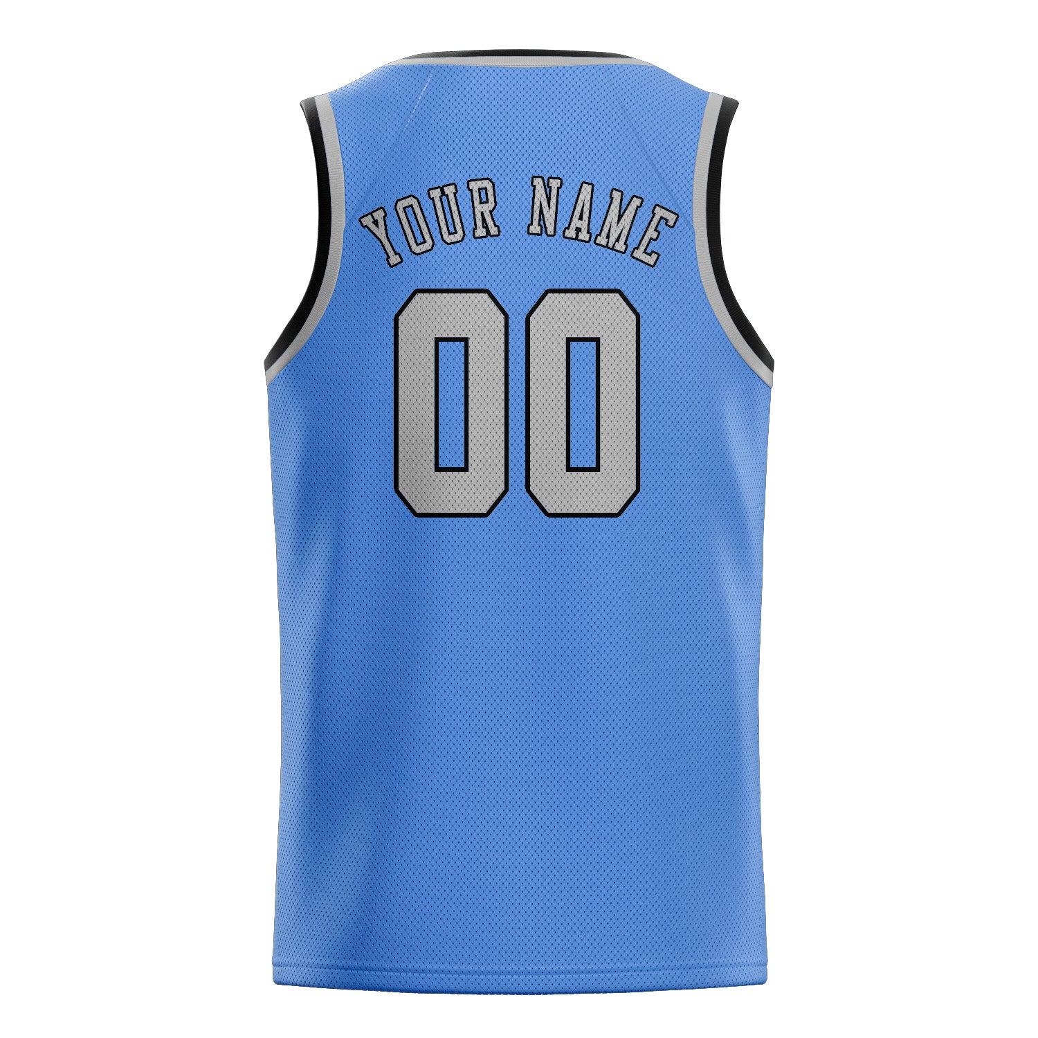 Custom Light Blue Gray Basketball Jersey