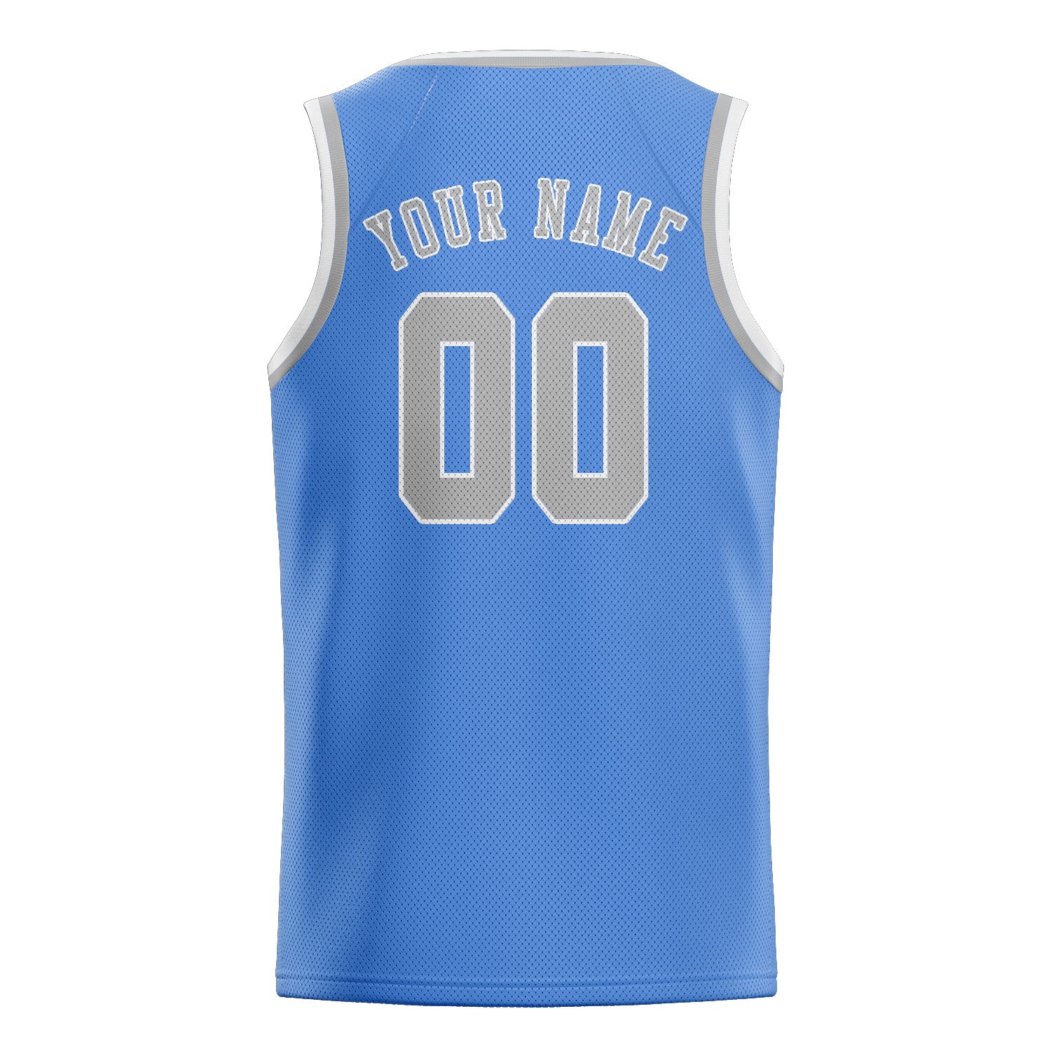 Custom Light Blue Gray Basketball Jersey