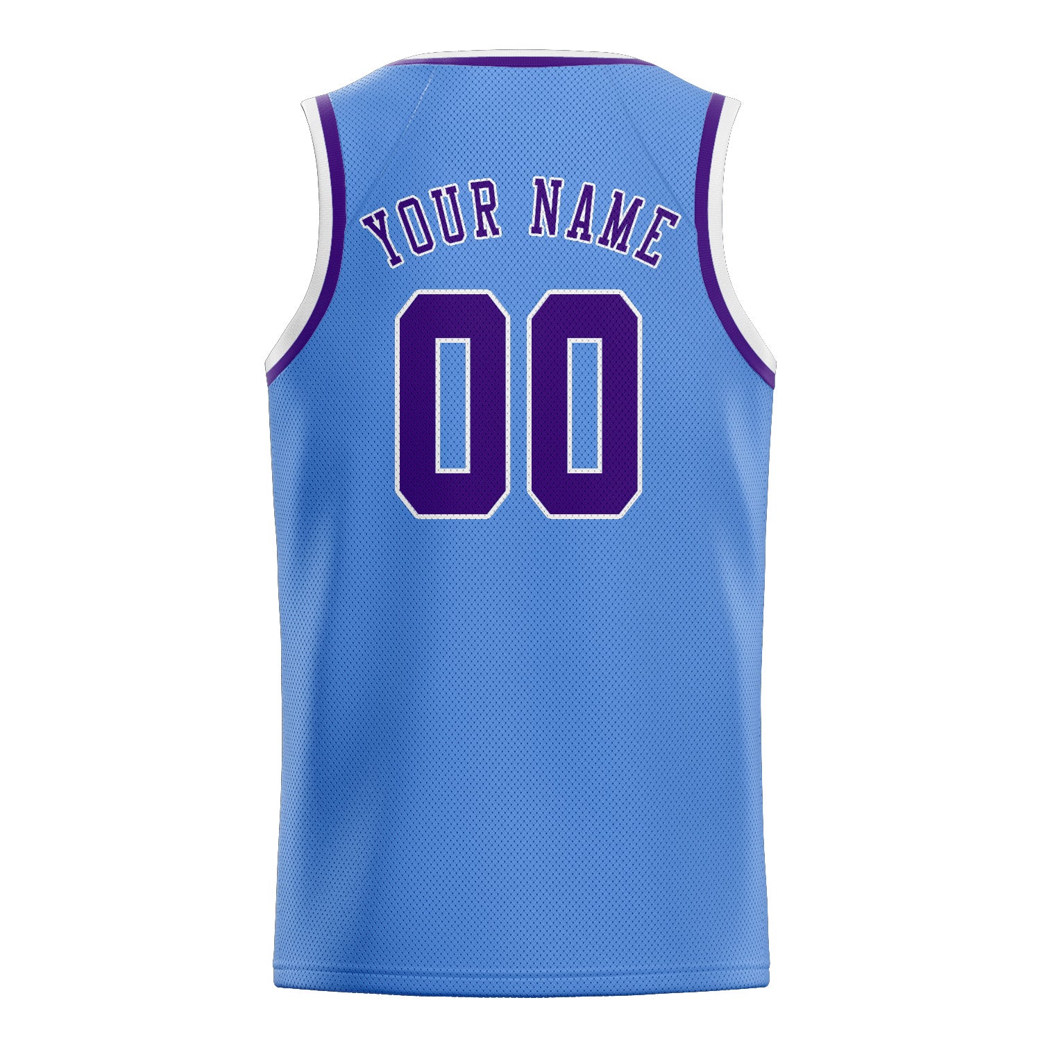 Custom Light Blue Purple Basketball Jersey