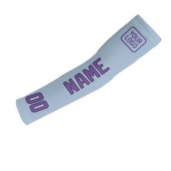 Custom Light Blue Light Purple Arm Sleeve