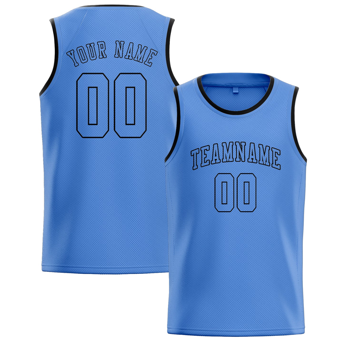 Custom Light Blue Light Blue Basketball Jersey